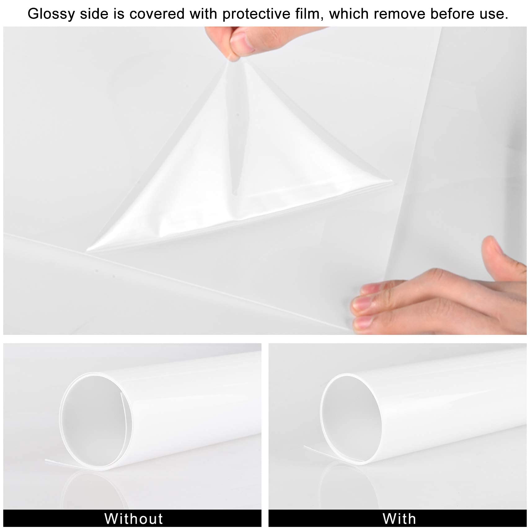 Meking Photography Pvc Backdrop 31X59 Inches (80X150Cm) White Matte & Reflective Pvc Background For Studio Video Product Commerc