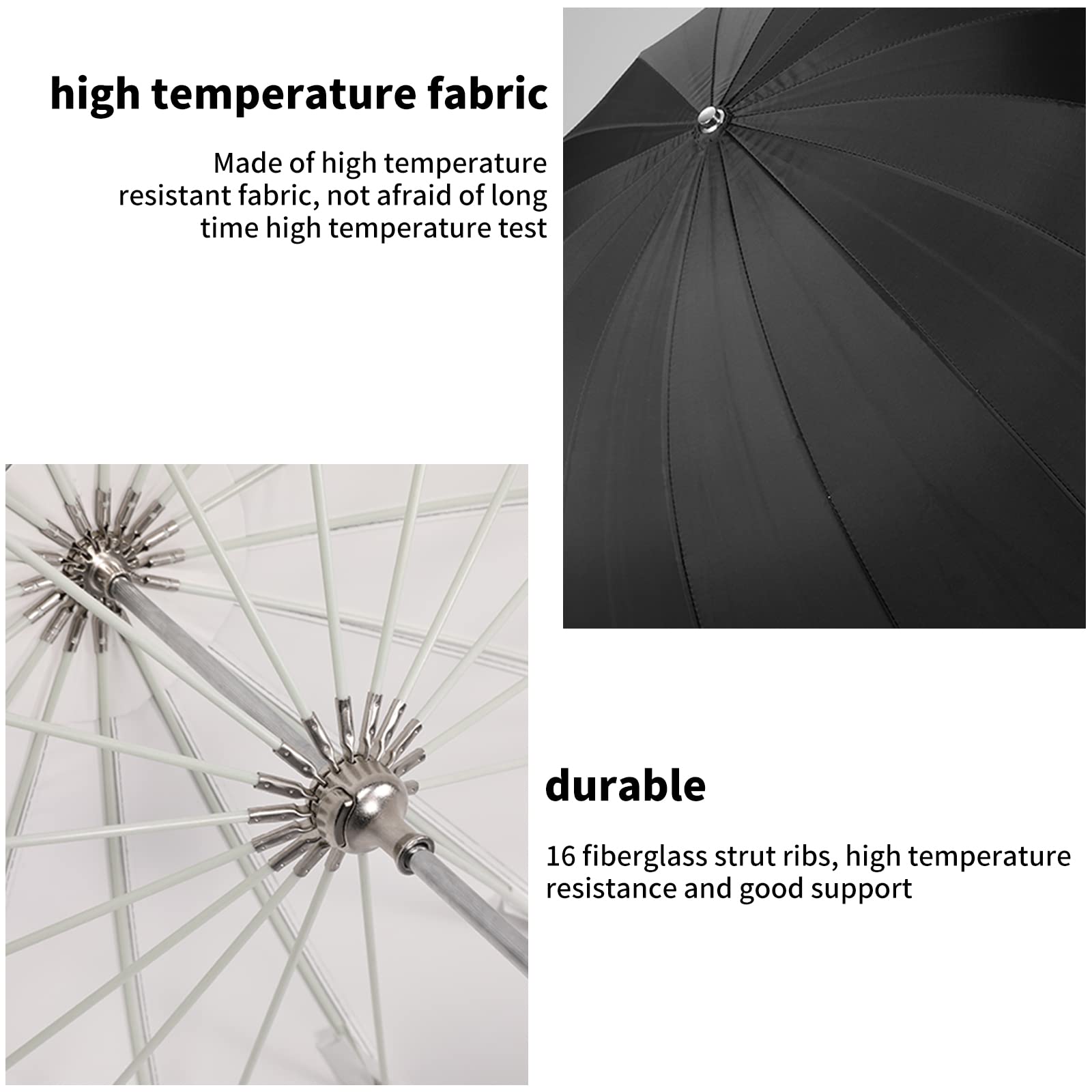 Godox Ub 105W 41.3'' / 105Cm Parabolic Deep Reflective Umbrella White Inner Studio Soft Light Umbrella With Withe Diffuser Cover