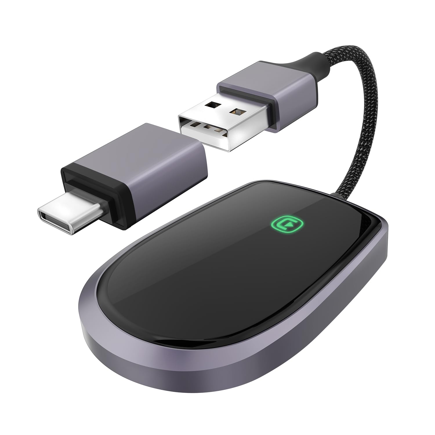 Ffqqi Carplay Wireless Adapter 2024 Upgraded, Converts Wired To Wireless Carplay Dongle, 4S Connection Plug & Play Car Play Wire