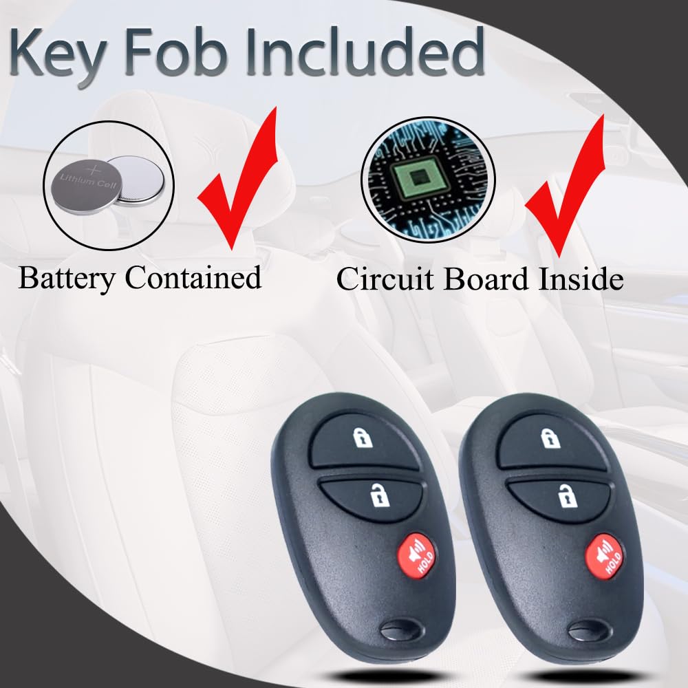 Key Fob Keyless Entry Fits For Toyota 2007-2017 Tundra /2005-2016 Tacoma / 2008-2013 Highlander / 2004-2015 Sienna /2008-2016 Se