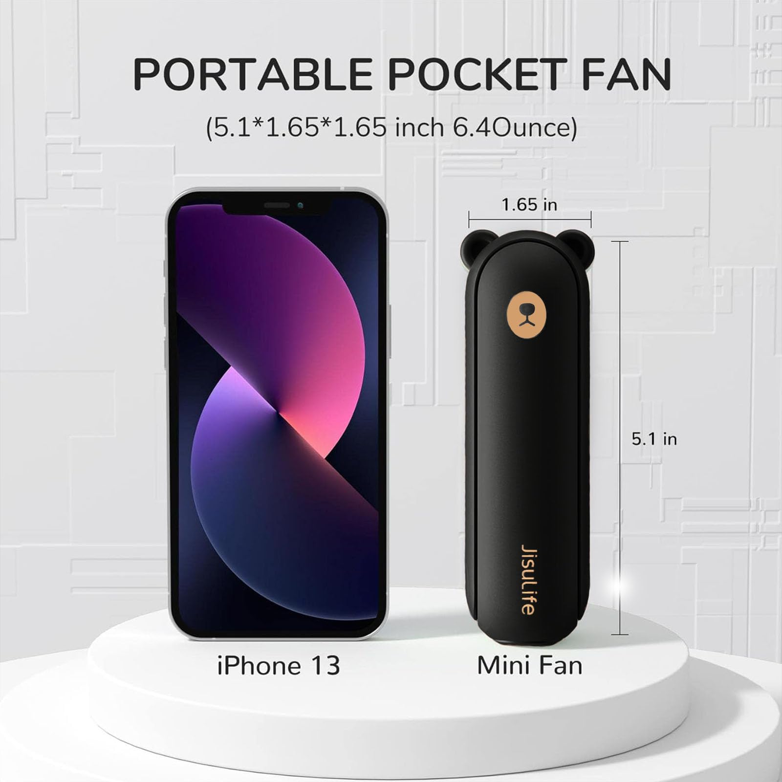 Jisulife Handheld Fan With 4500Mah Powerbank Max 46 Hours Runtime,Pocket Fan Portable Battery Operated Or Usb Powered Folding Pe