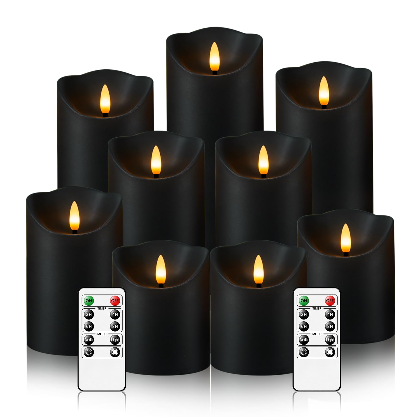 Nimiko Flameless Candles With Remote, Battery Operated Flickering Flameless Candles, Led Candles With Timer 2/4/6/8H, With Reali