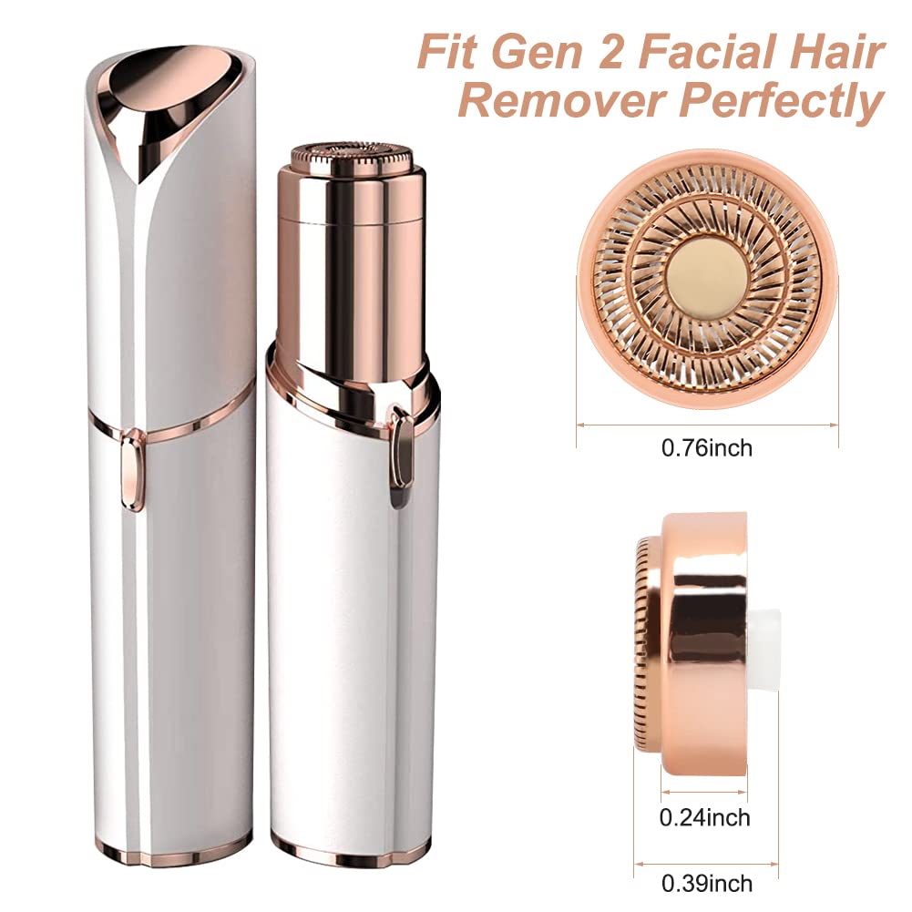 Facial Hair Remover Replacement Heads Generation 2, Double Halo Replacement Heads For Finishing Touch Facial Hair Removal For Wo