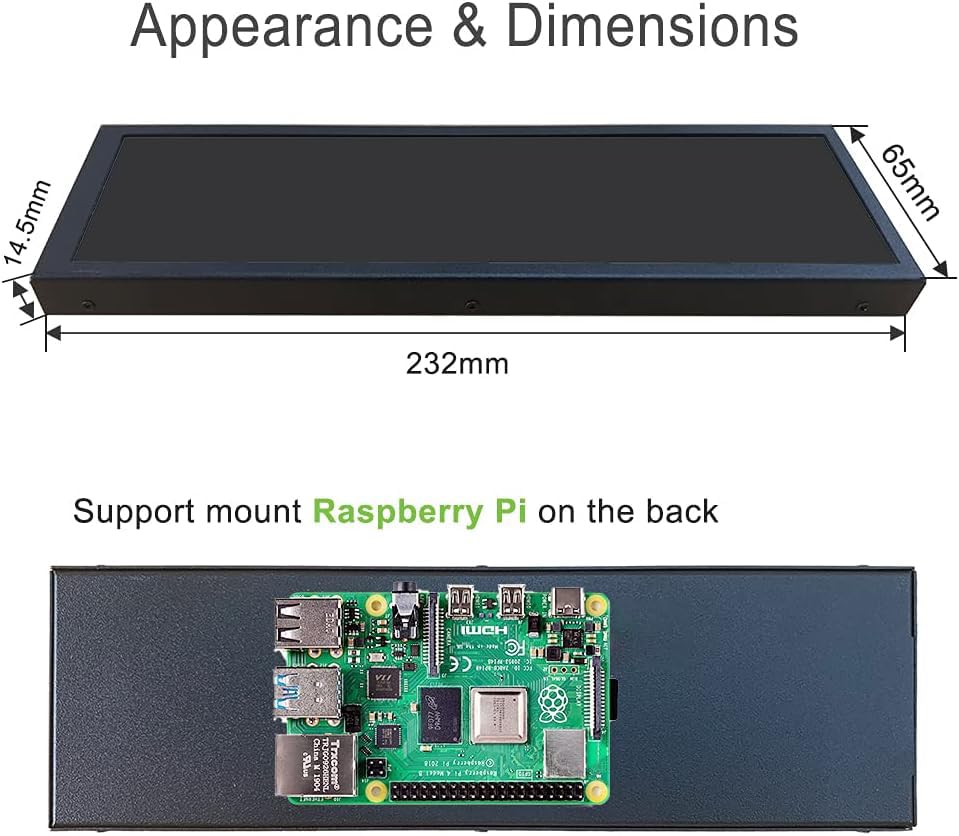8.8 Inch Pc Temperature Display With Case Pc Sensor Panel Display Computer Temp Monitor Ips Usb Mini Screen Aida64 Pc Cpu Ram Da