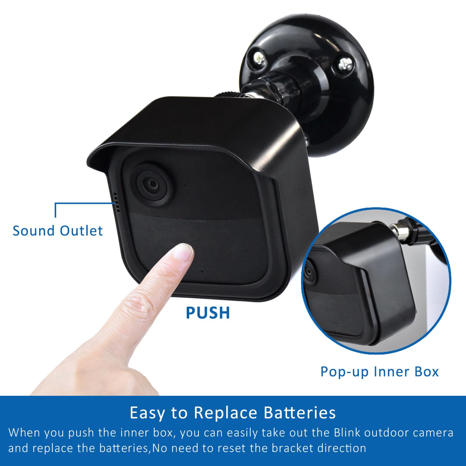 All New Blink Outdoor Camera Mount Bracket,2 Pack Full Weather Proof Housing/Mount For Blink Outdoor Cameras 4Th&3Rd Security System(Blink Camera Not Included)