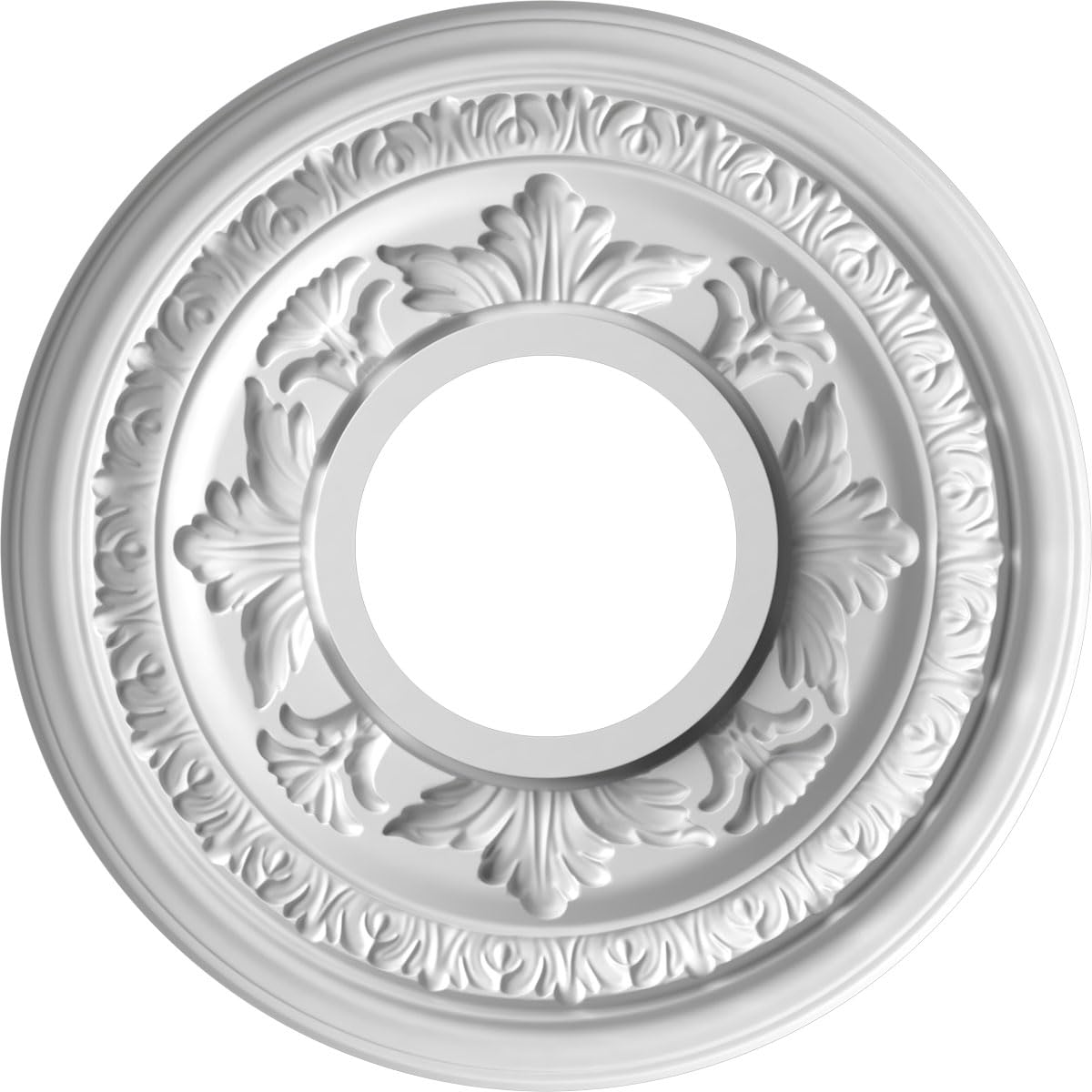Ekena Millwork Cmp10Bacdb Baltimore Thermoformed Pvc Ceiling Medallion (Fits Canopies Up To 4 1/4''), 10''Od, Metallic Dark Bron