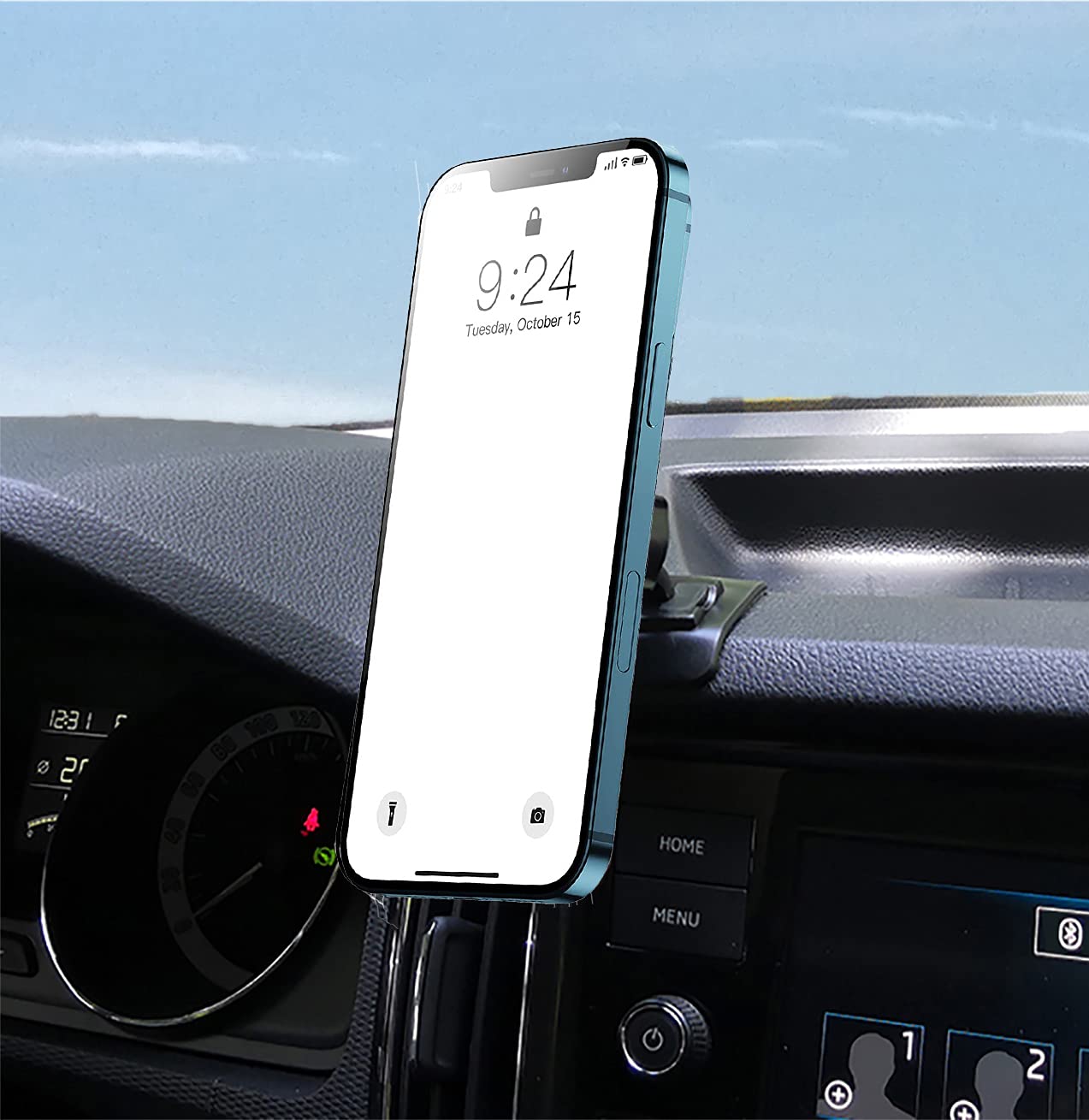 Tecotec 2X Powered Magnetic Cell Phone Holder For Car, Upgraded Ultra Strong X8 N50 Magnets Car Phone Mount Stand Compatible Wit