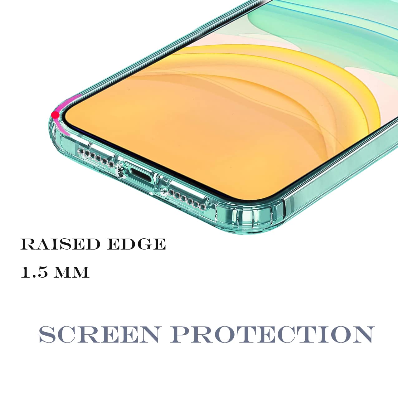 Unov Compatible With Iphone 11 Case Clear Bumper Hybrid Protective Anti Yellowing Shockproof Non Slip Slim Fit (Crystal Clear)