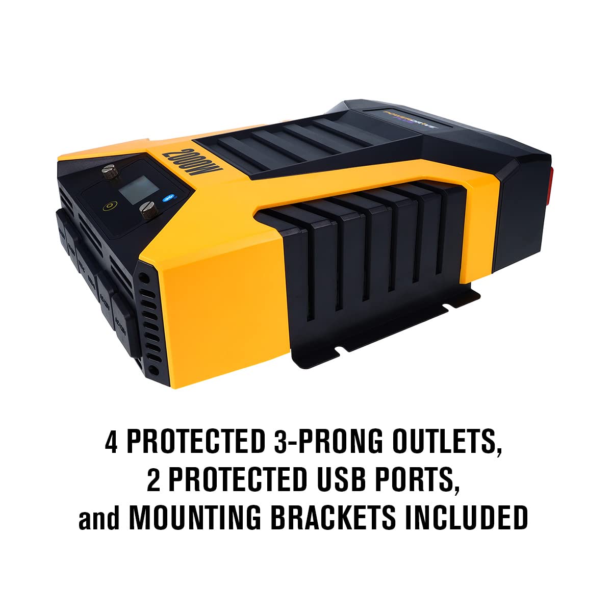 Powerdrive 2000 Watt Power Inverter, Pwd2000P With Bluetooth Wireless Tech And Remote Control