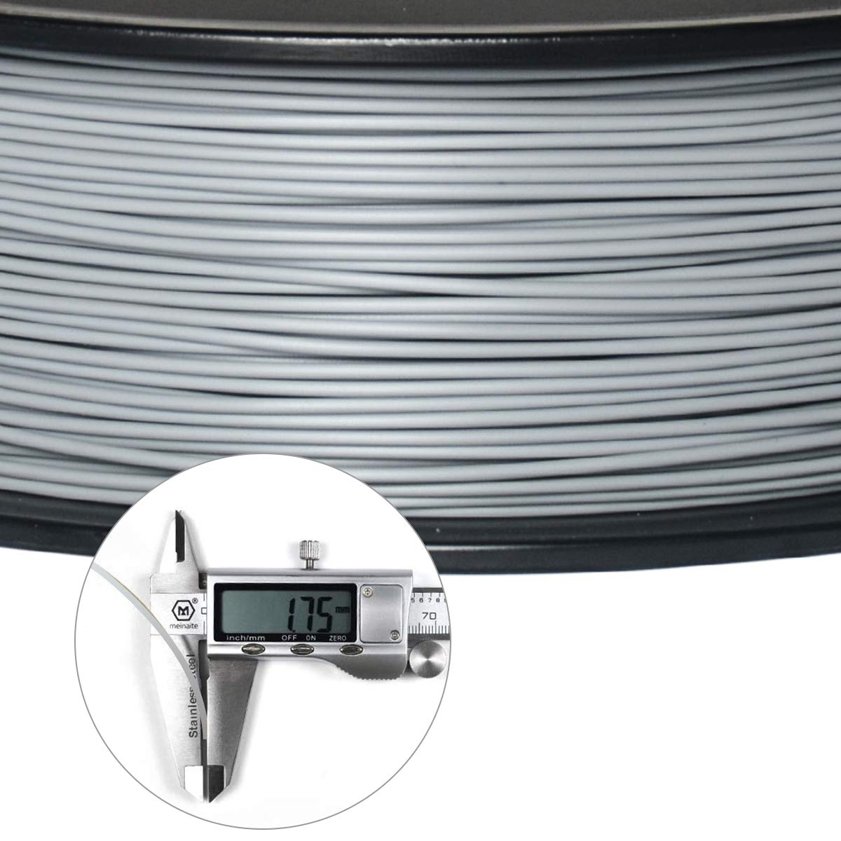 Geeetech Pla 3D Printer Filament, 1Kg Spool (2.2Lbs), 1.75Mm Dimensional Accuracy +/  0.03Mm, Grey