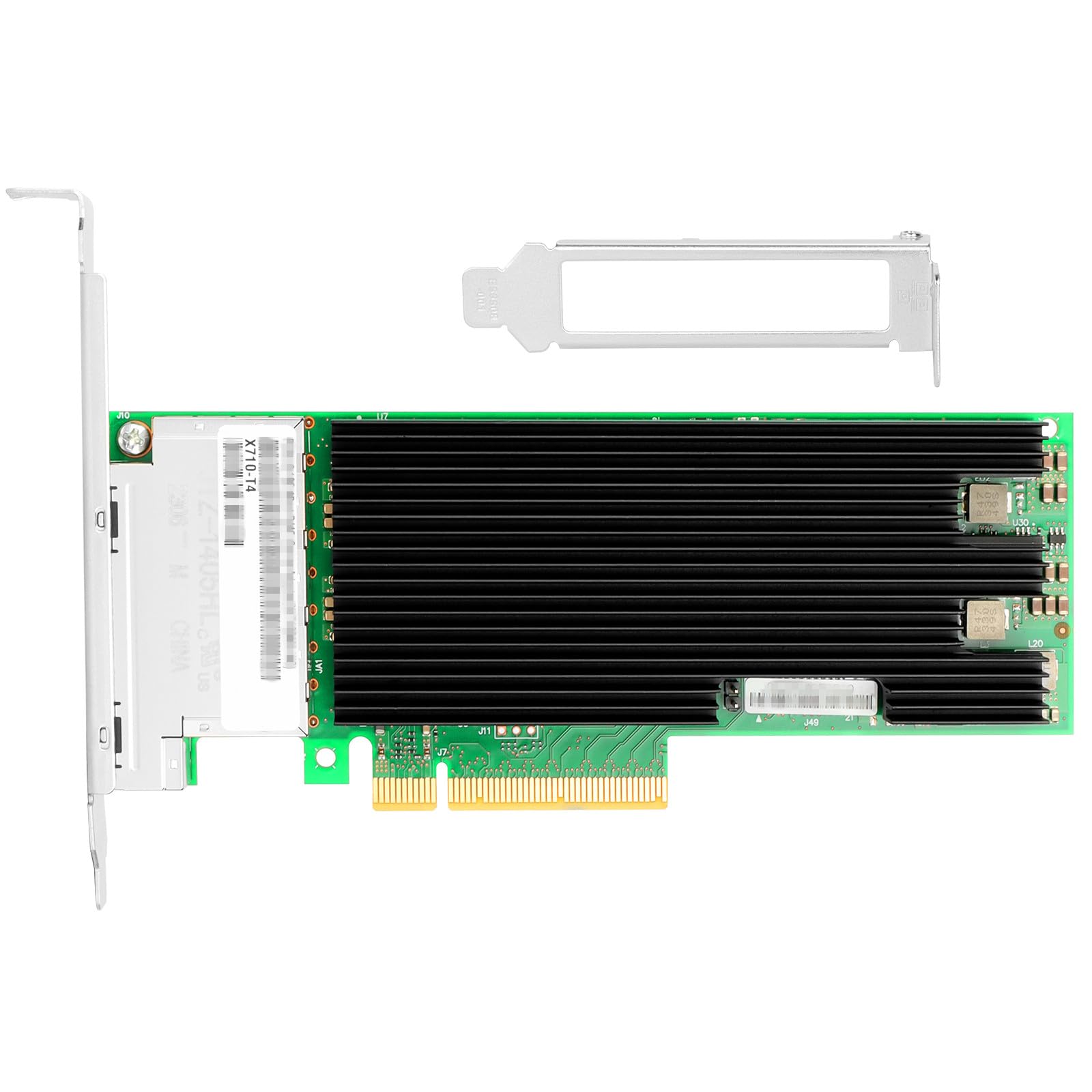 Vogzone For Intel 10Gb Pci Express* V3.0. 8Gt/S X8 Ethernet Converged Network Adapter, 10 Gigabit Ethernet Server Nic 4X Rj45 Po