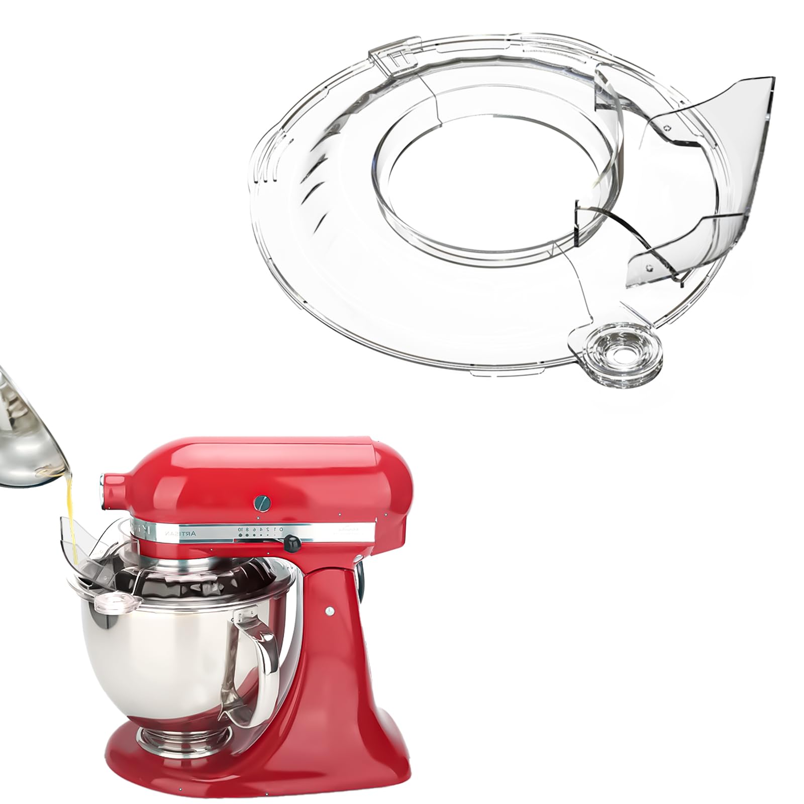 Pouring Shield For Kitchenaid Tilt Head 4.5 5Qt Stainless Steel (Only),Safety Pouring Shield,Splatter Guard For Kitchenaid Mixer