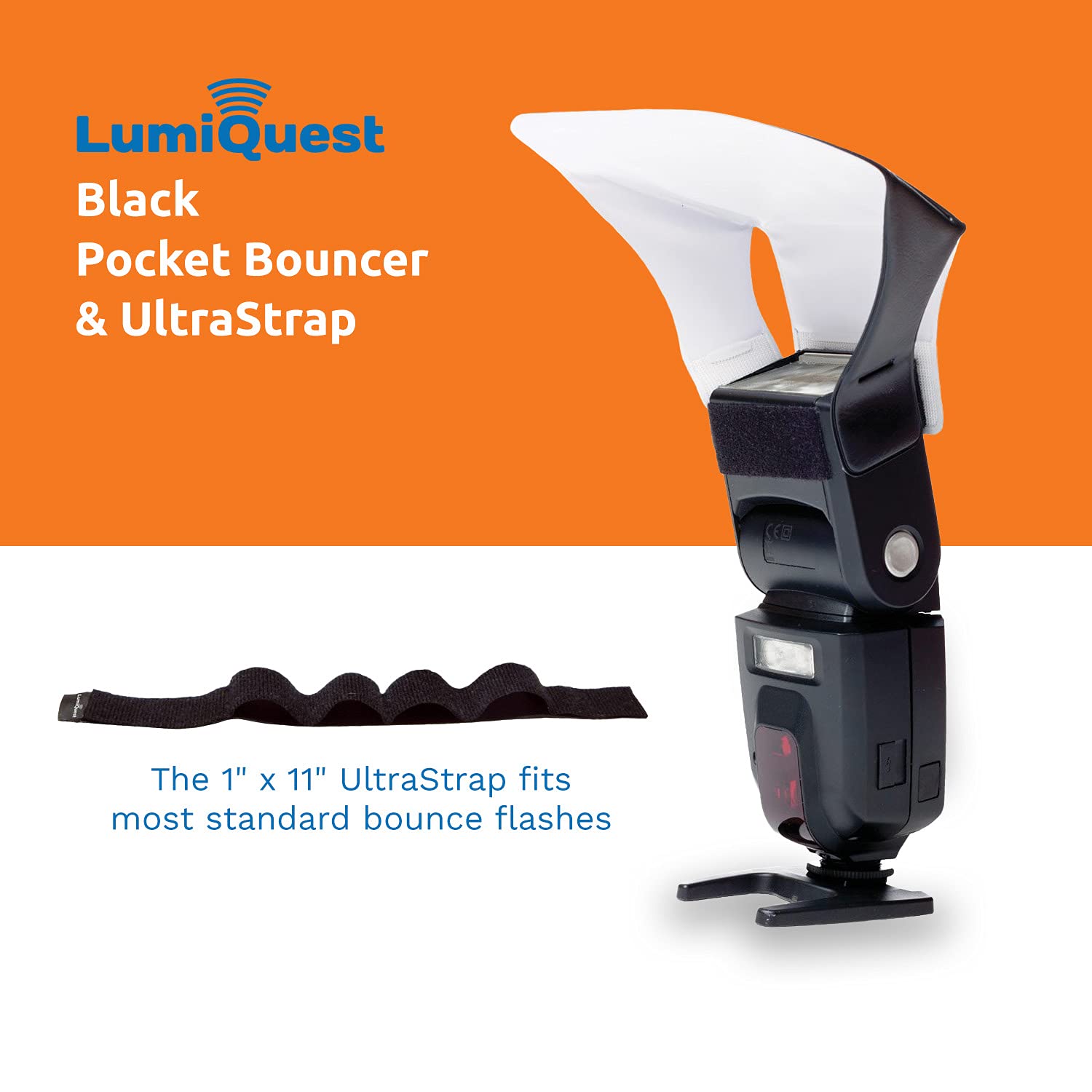 Lumiquest Flash Pocket Bouncer, Flash Diffuser With Ultrastrap, Universal Classic Design For External Camera Flashes, Photograph