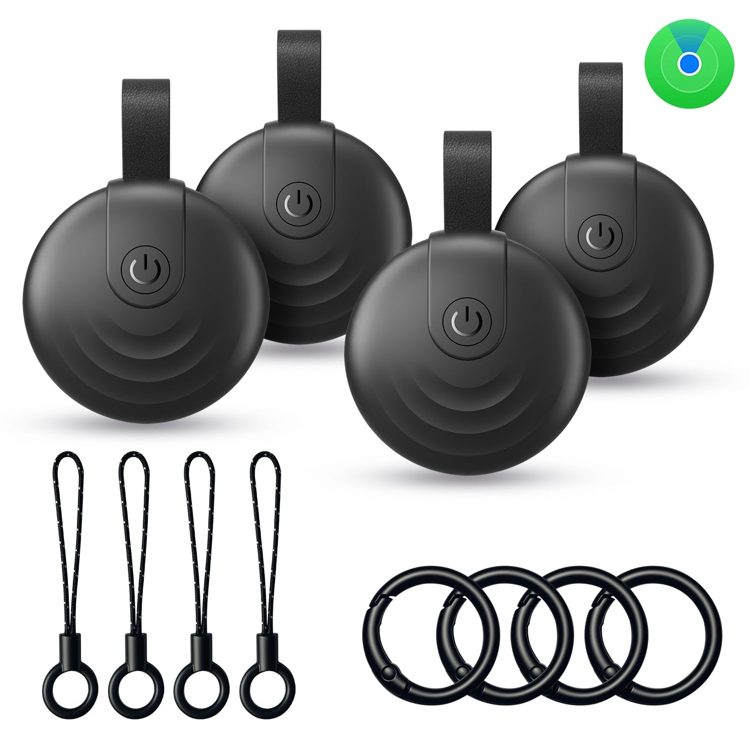 OAQQIIW Air Tracker Tags (iOS Only) 4 Pack: Bluetooth Item Finder with Apple Find My APP, Item Locator for Keys Finder, Bags Wal