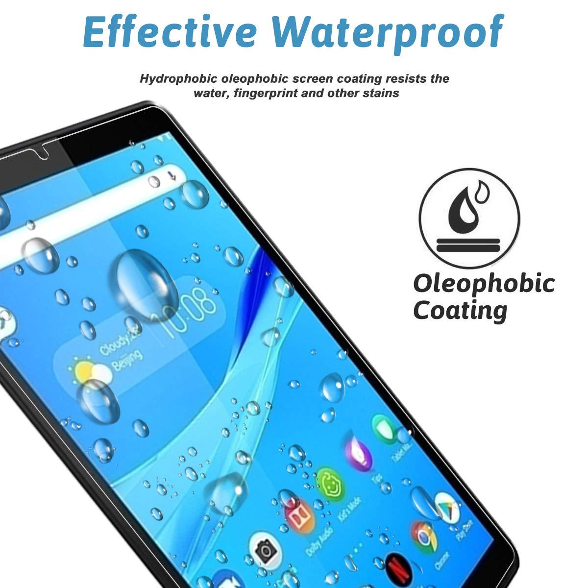 Gozopo [2 Pack Screen Protector For Lenovo Tab M8 (8 Inch), Scratch Resistant 9H Hardness Tempered Glass For Lenovo Tab M8 Table