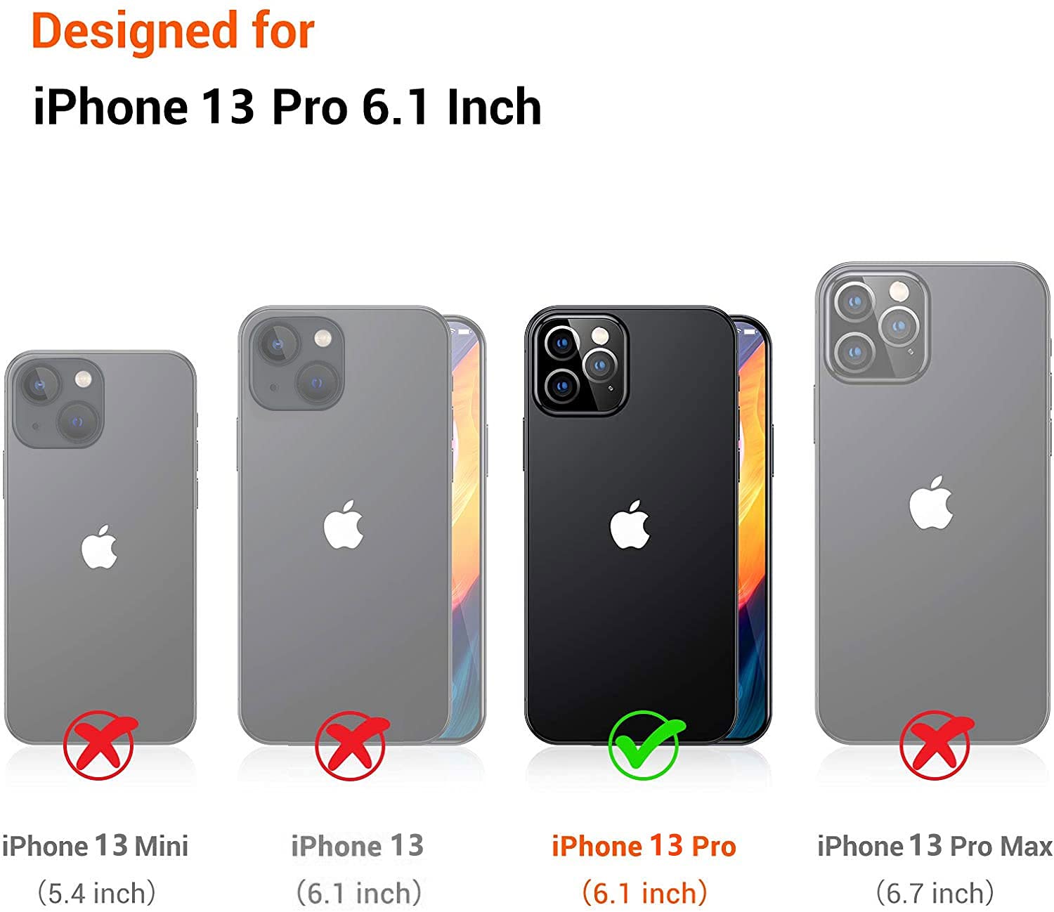 I-MGAE-IN-AR iPhone 13 Pro Phone Case Frosted Laser Glitter Bling Shockproof Holographic Matte 6.1 inch