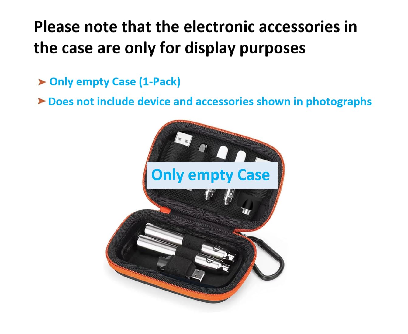 Buisamg (Only Case) 510 Thread Charger Storage Case, Carrying Battery Bag Pen Case Small Travel Case, Organizer Pouch With Carab