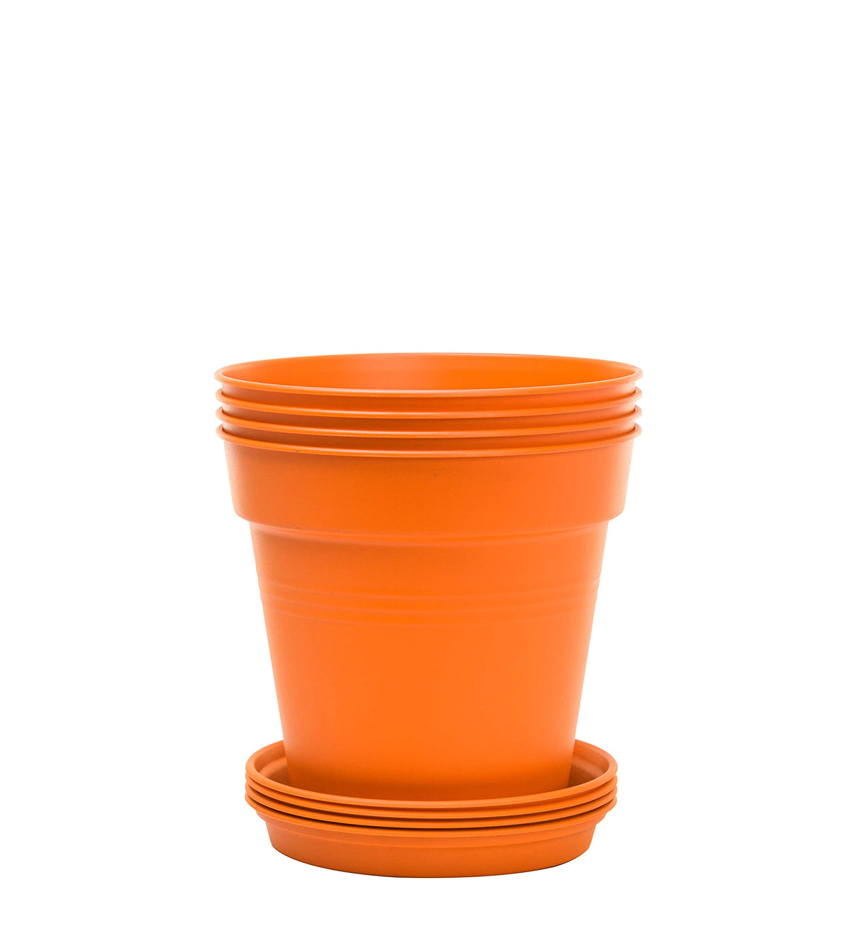 Mintra Home Garden Pots 4Pk (Orange, 11Cm Diameter (43In))