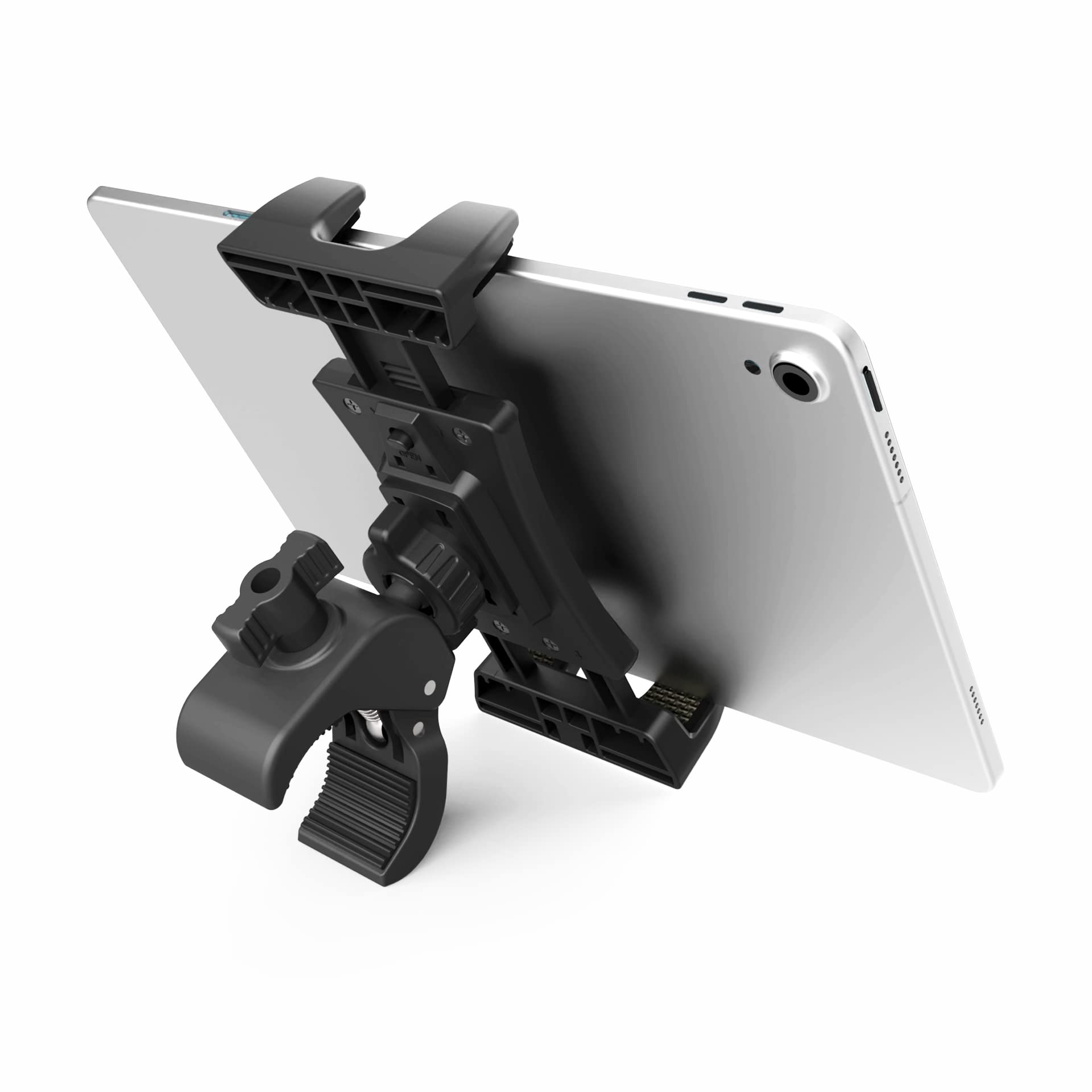 Clmcl Exercise Bike Tablet Holder,Treadmill Exercise Gym Tablet Mount   Adjustable Indoor Handlebar Bracket For Ipad Pro 9.7, 10