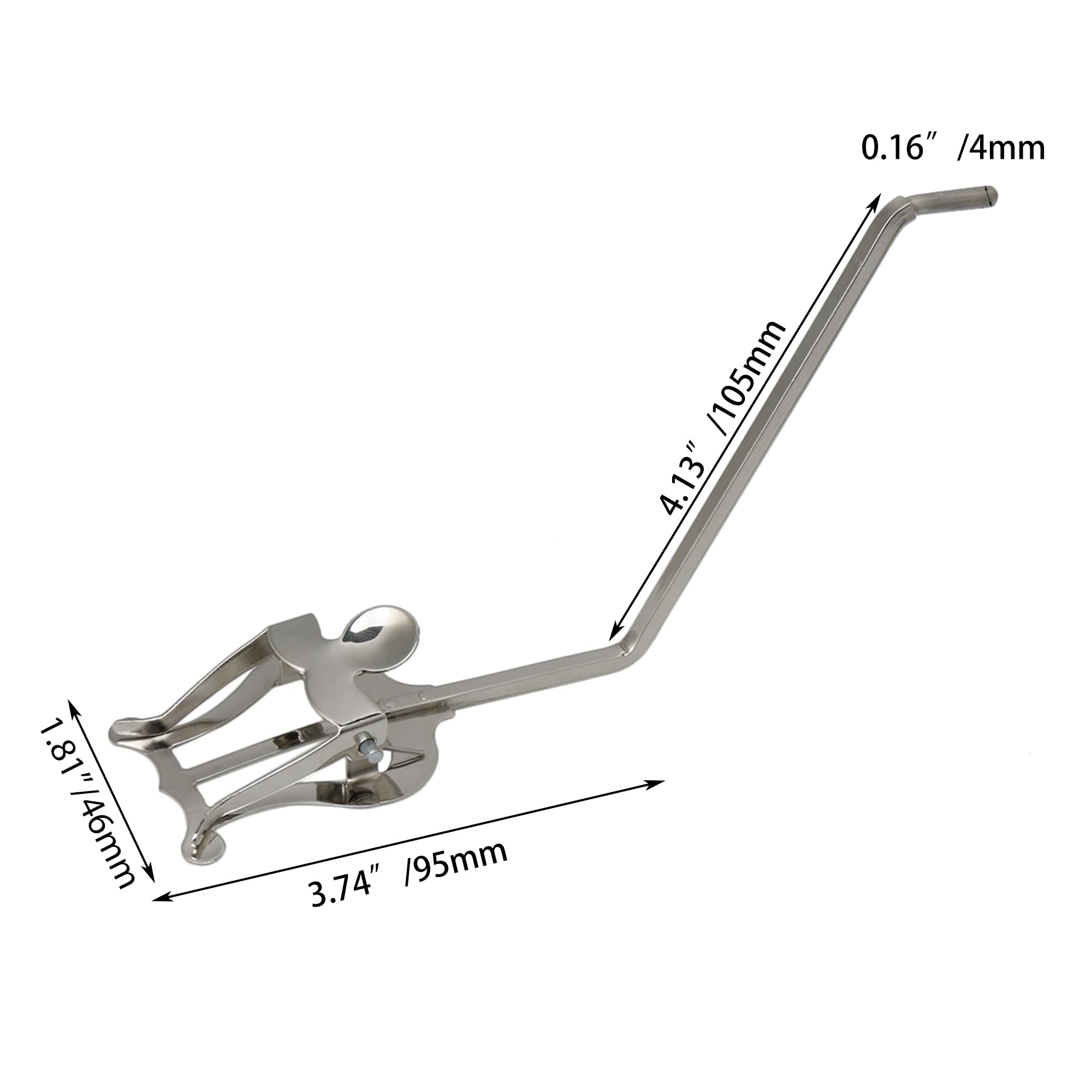 Walmine Silver Round Socket Metal Plating Sax Sheet Music Clip Holder Music Clip Lyre For Alto/Tenor Saxophone