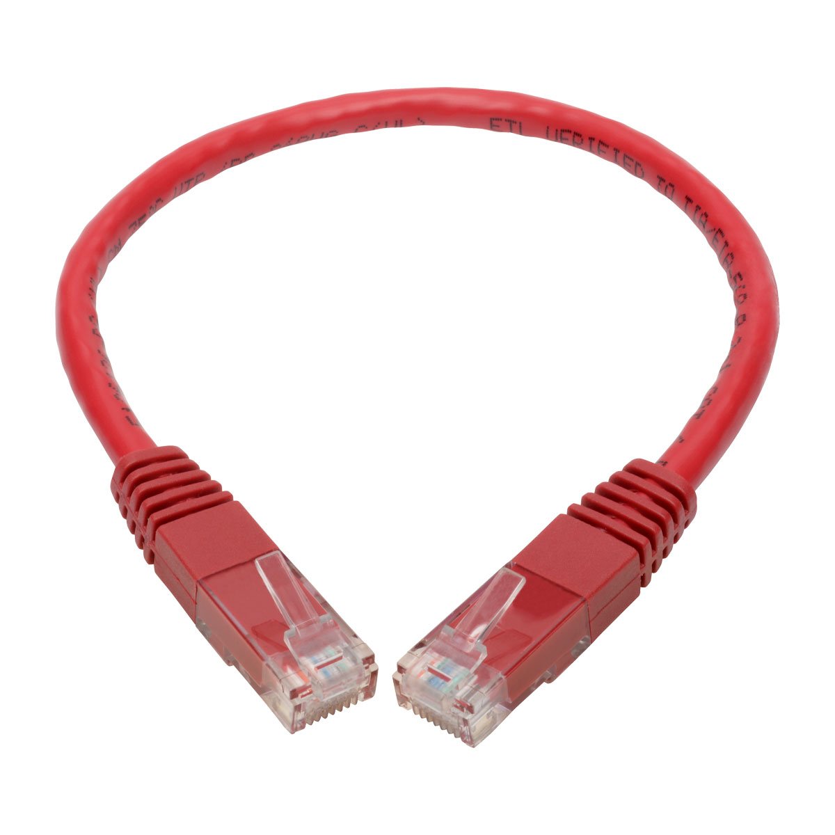 Tripp Lite Cat6 Cat5E Gigabit Molded Patch Cable Rj45 M/M 550Mhz Red 1Ft 1 (N200-001-Rd)