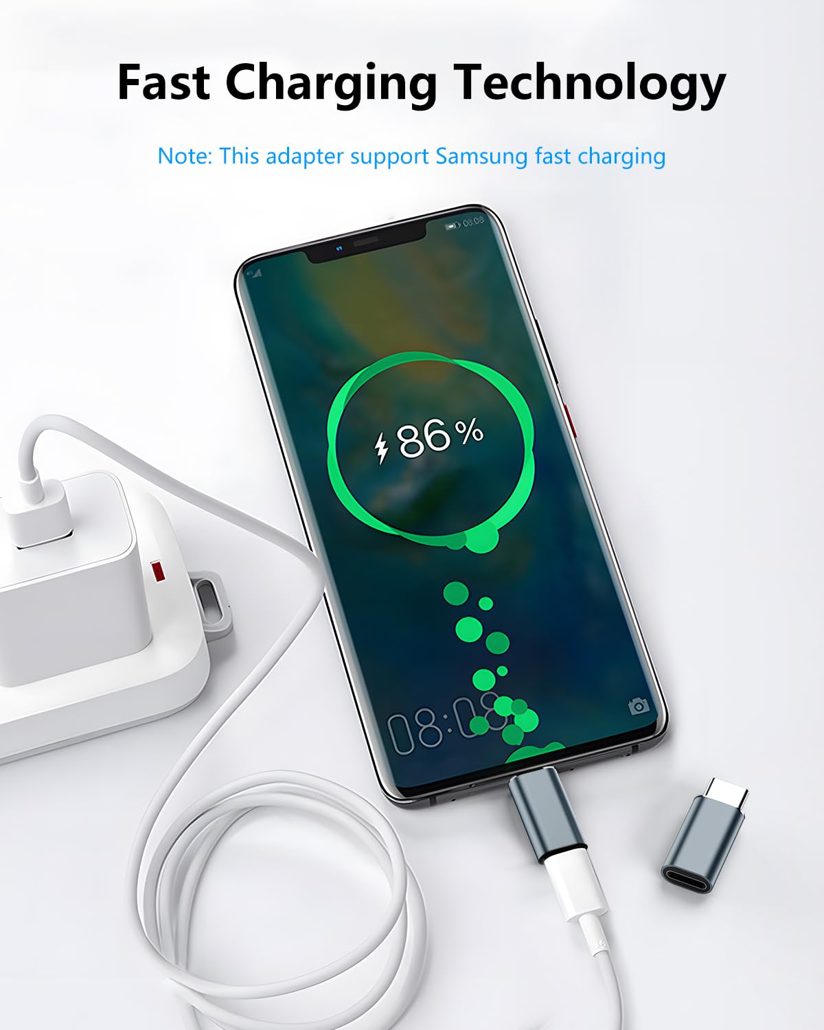 Fqsh For Lightning Female To Usb C Male Adapter For Iphone 16 15 Pro Max Plus,For Ipad Air,For Samsung,Support 27W Pd Fast Charg