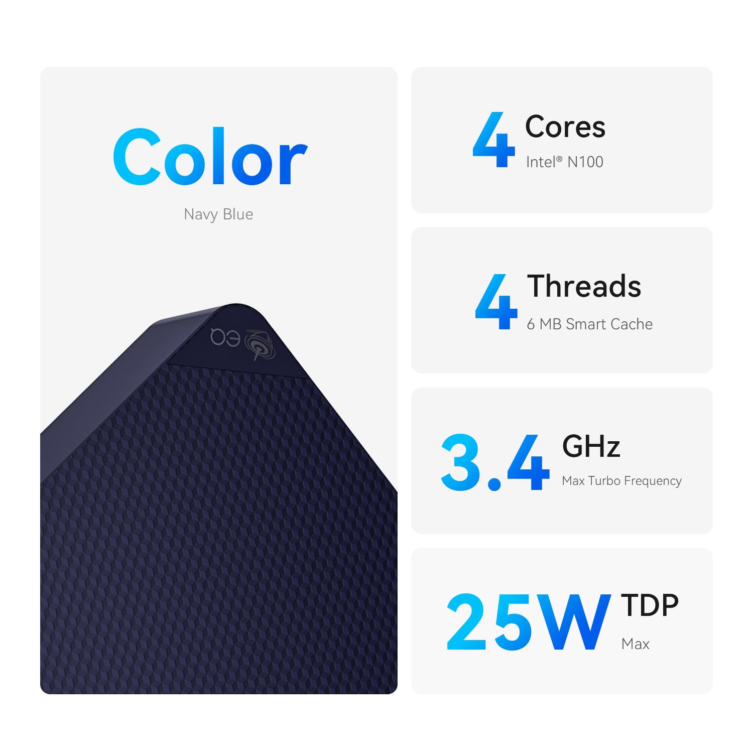 Beelink Mini Pc, Eq13 Mini Computers Alder Lake N100(Up To 3.4Ghz) 4C/4T, Desktop Computers 16G Ddr4 Ram 500G Ssd 4K 60Hz Dual H