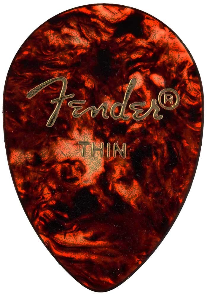 Fender 358 ShapeSmall tear drops Celluloid Picks - shell thin
