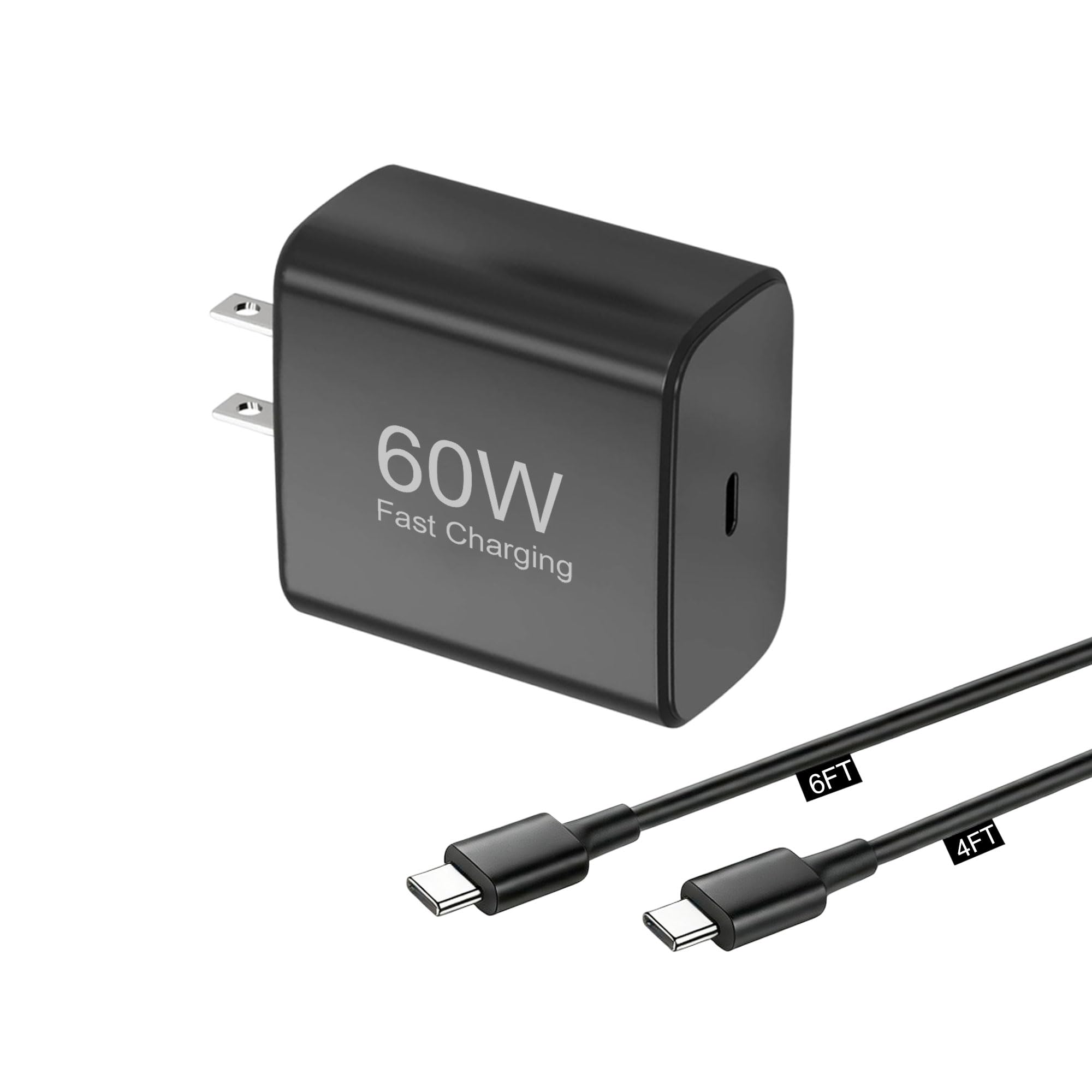 Charger for Nintendo Switch, 60W USB C Fast Charger with 6ft & 4ft Cables