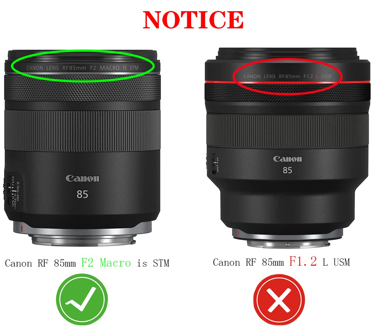 67Mm Lens Cap Cover Compatible With Canon Rf 85Mm Rf85Mm F2 (Not For 1.2L) Macro Is Stm,Huipuxiang [2 Pack]