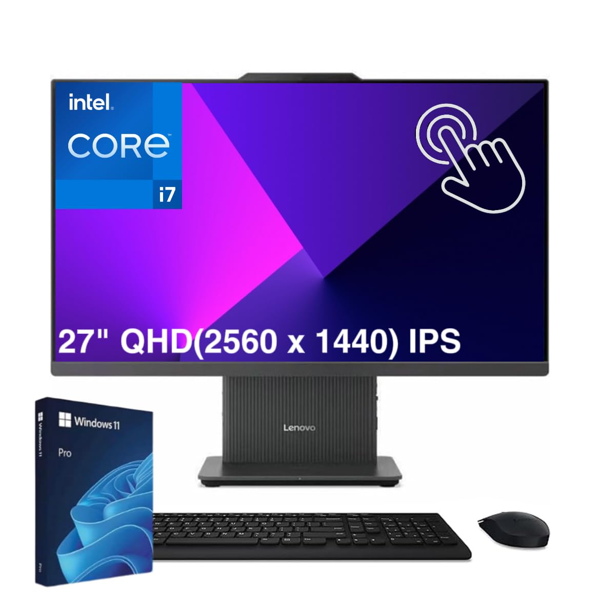 Lenovo IdeaCentre All in one Computer | 27 QHD (2560 x 1440), IPS Display | Intel 13th 10-Core i7-13620H | 64GB DDR5 RAM + 2TB P