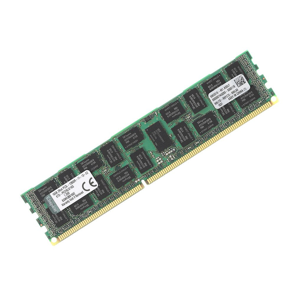 Kingston Technology 16Gb 1600Mhz Ddr3 Reg Ecc Low Voltage Dimm Memory For Dell Desktops (Ktd-Pe316Lv/16G)