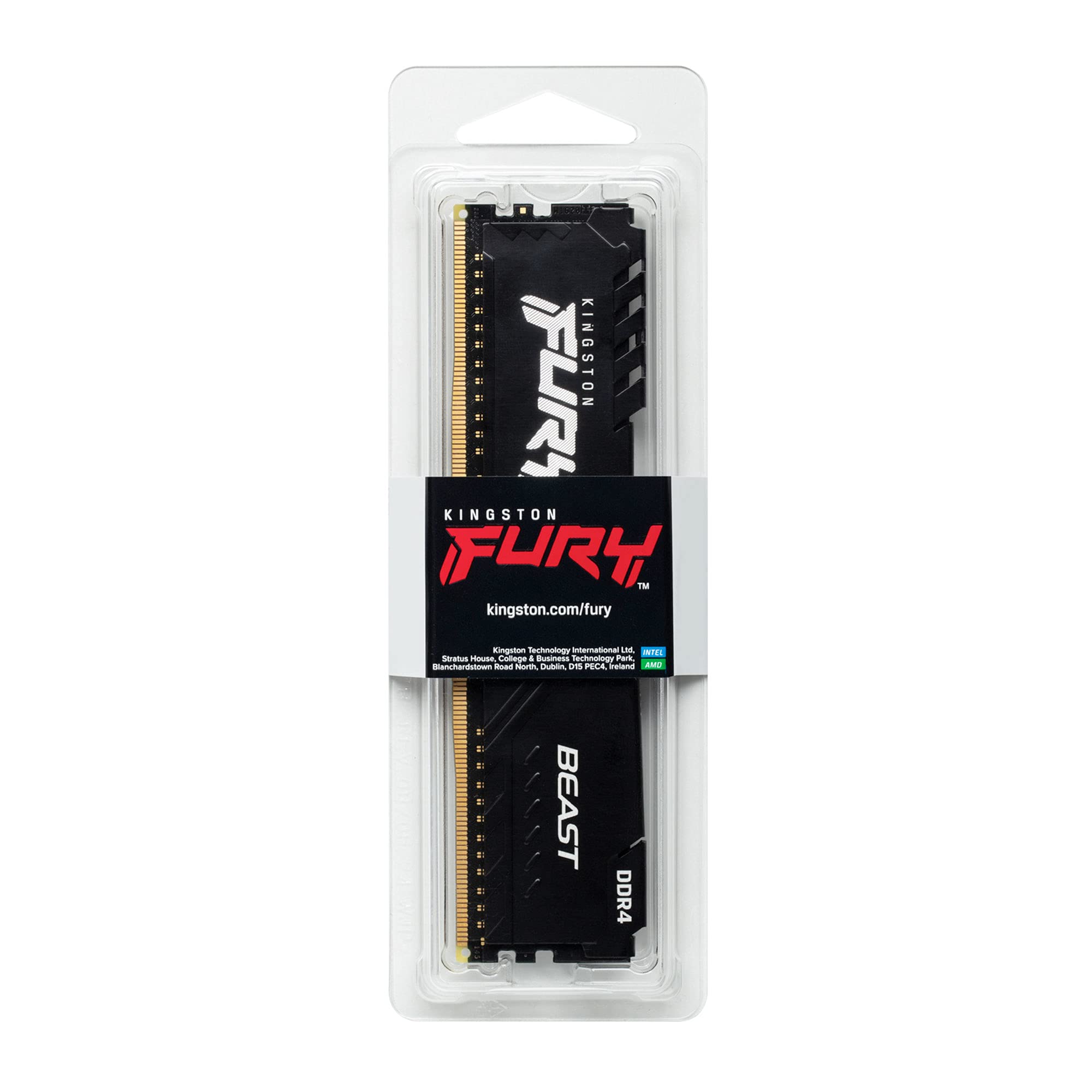 Kingston Fury Beast 16Gb 3200Mhz Ddr4 Cl16 Desktop Memory Single Module Kf432C16Bb1/16