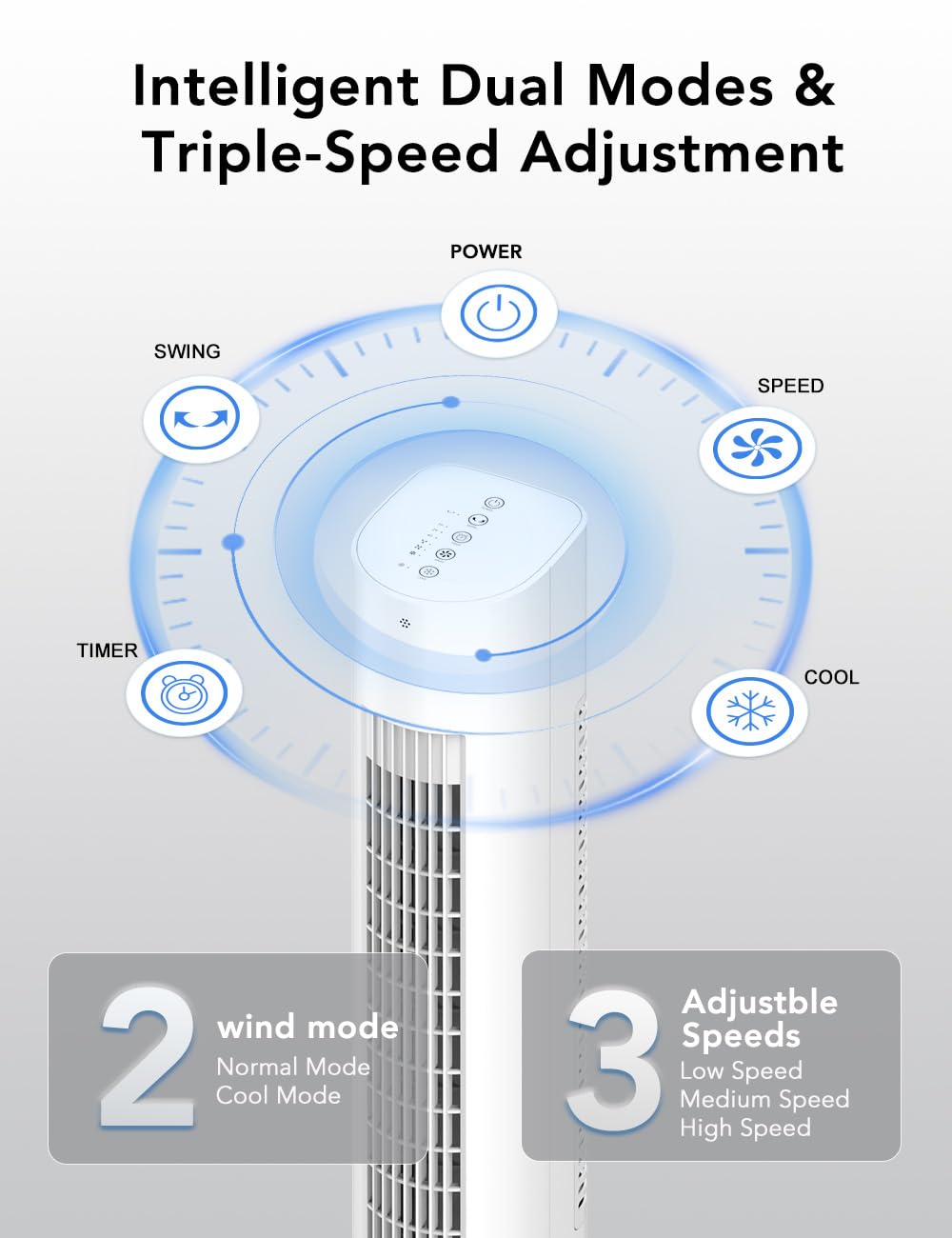 35 Inch Portable Air Conditioners Windowless, Evaporative Air Cooler With Smart Timer For Auto Off, Remote Control, Wider Oscill