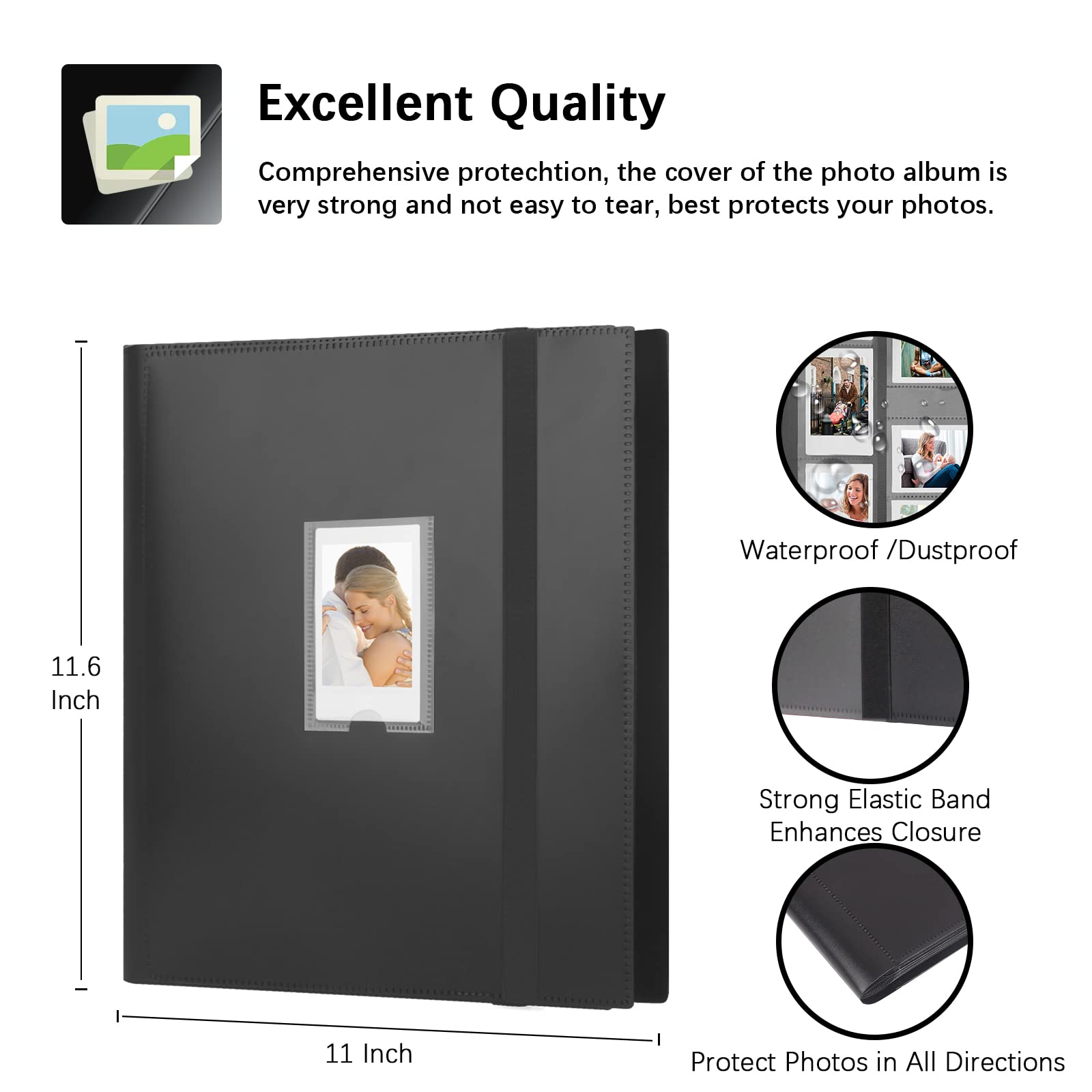 560 Pockets Photo Album For Fujifilm Instax Mini Camera,For Polaroid Mini Instant Camera Film, 2X3 Photo Album Book For Fujifilm Instax Mini 11 12 9 Evo 90 70 40 8 7 Liplay Instant Camera