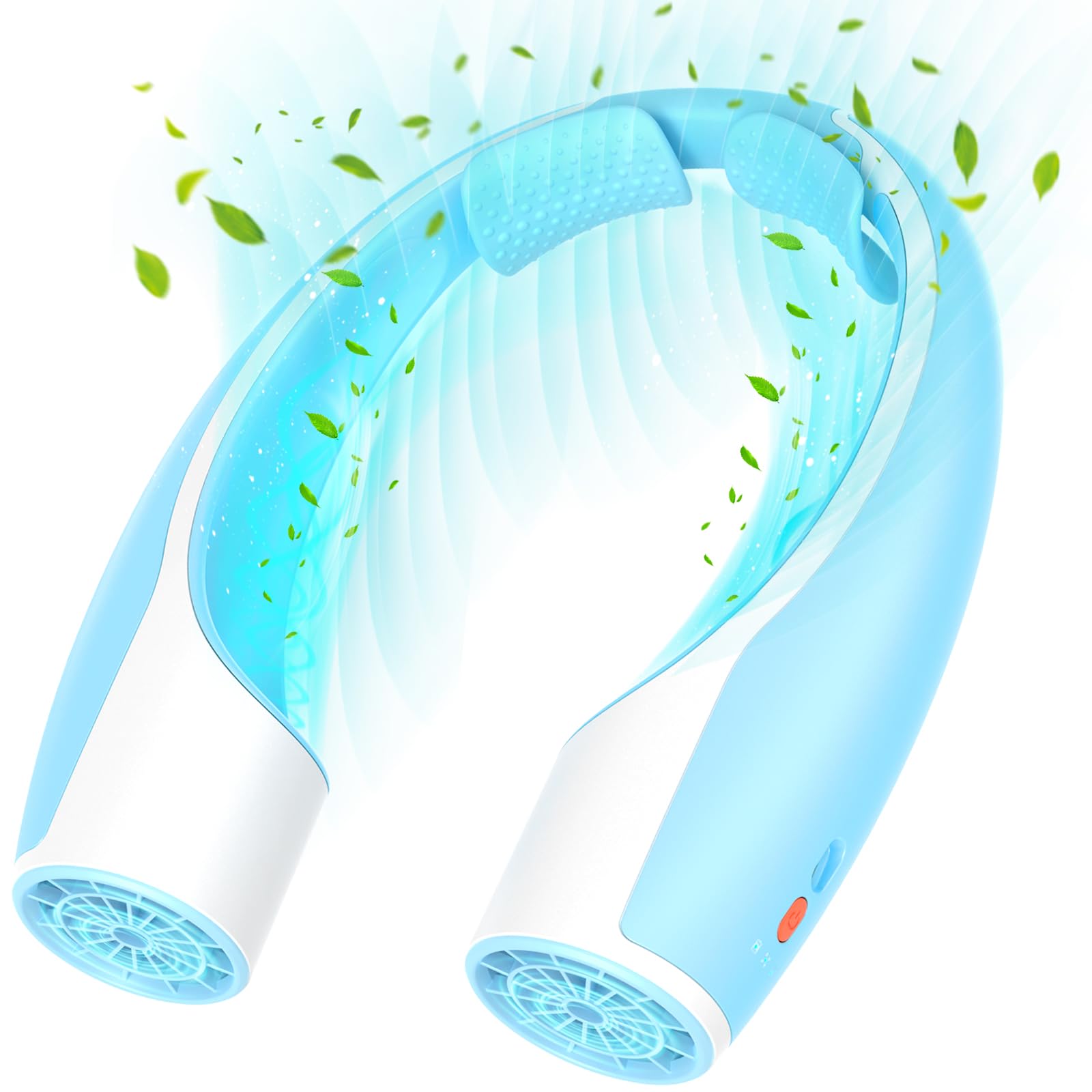 Rohent Neck Fan Portable For Cooling: Powerful High Speed Battery Operated Fan 4 Speeds Long Battery Life   Lightweight Usb Rech