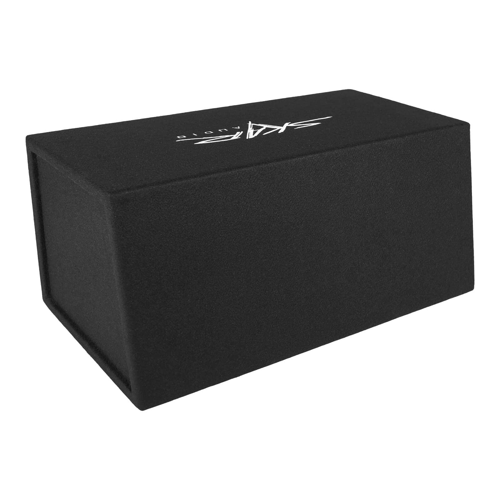 Skar Audio Dual 10" SVR-2X10D4 Vented Subwoofer Enclosure - Black Wood, 3200W Power, Loaded Design