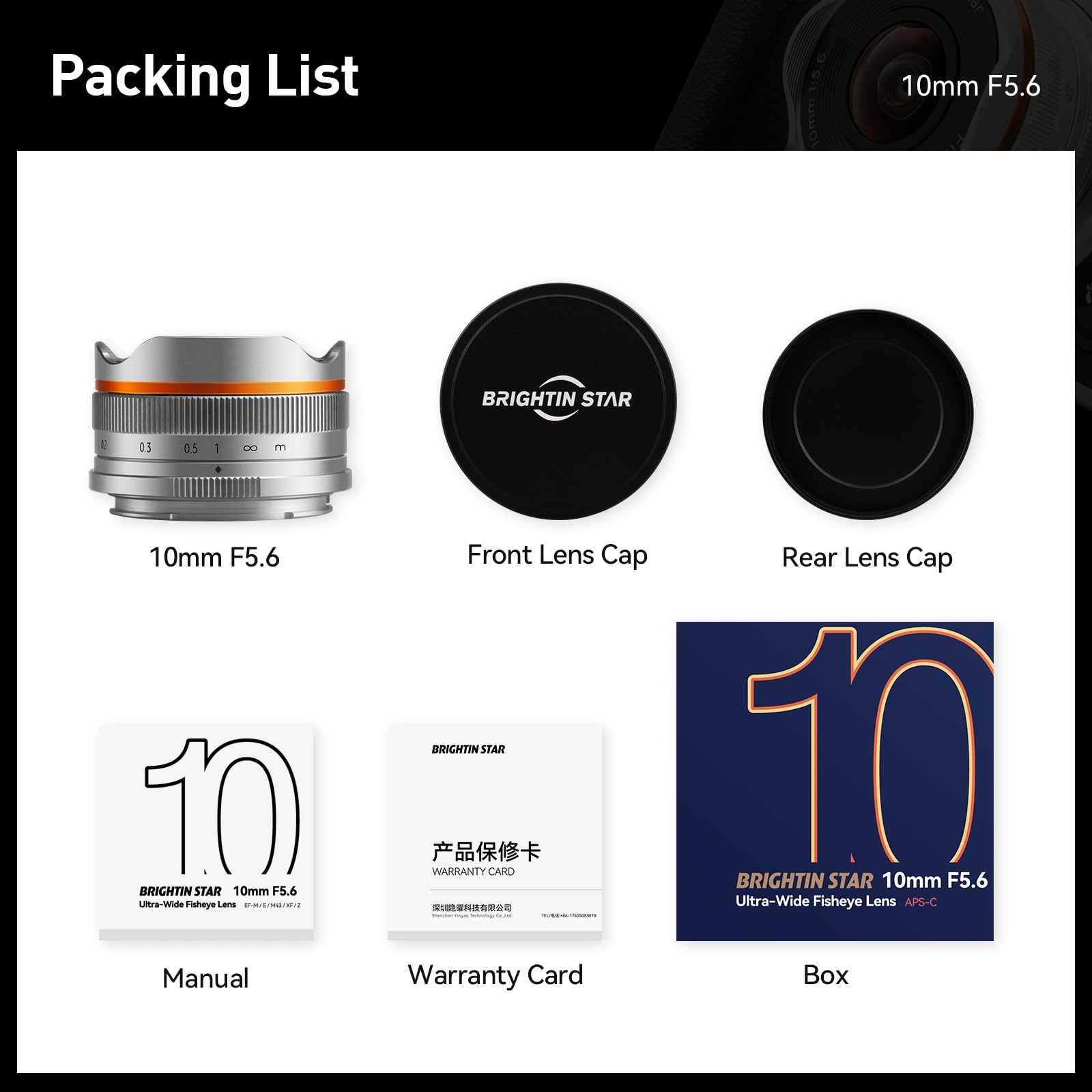 Brightin Star 10Mm F5.6 Fisheye Manual Focus Prime Lens For Nikon Z Mount Mirrorless Cameras, Aps C Ultra Wide Angle Fixed Lens,