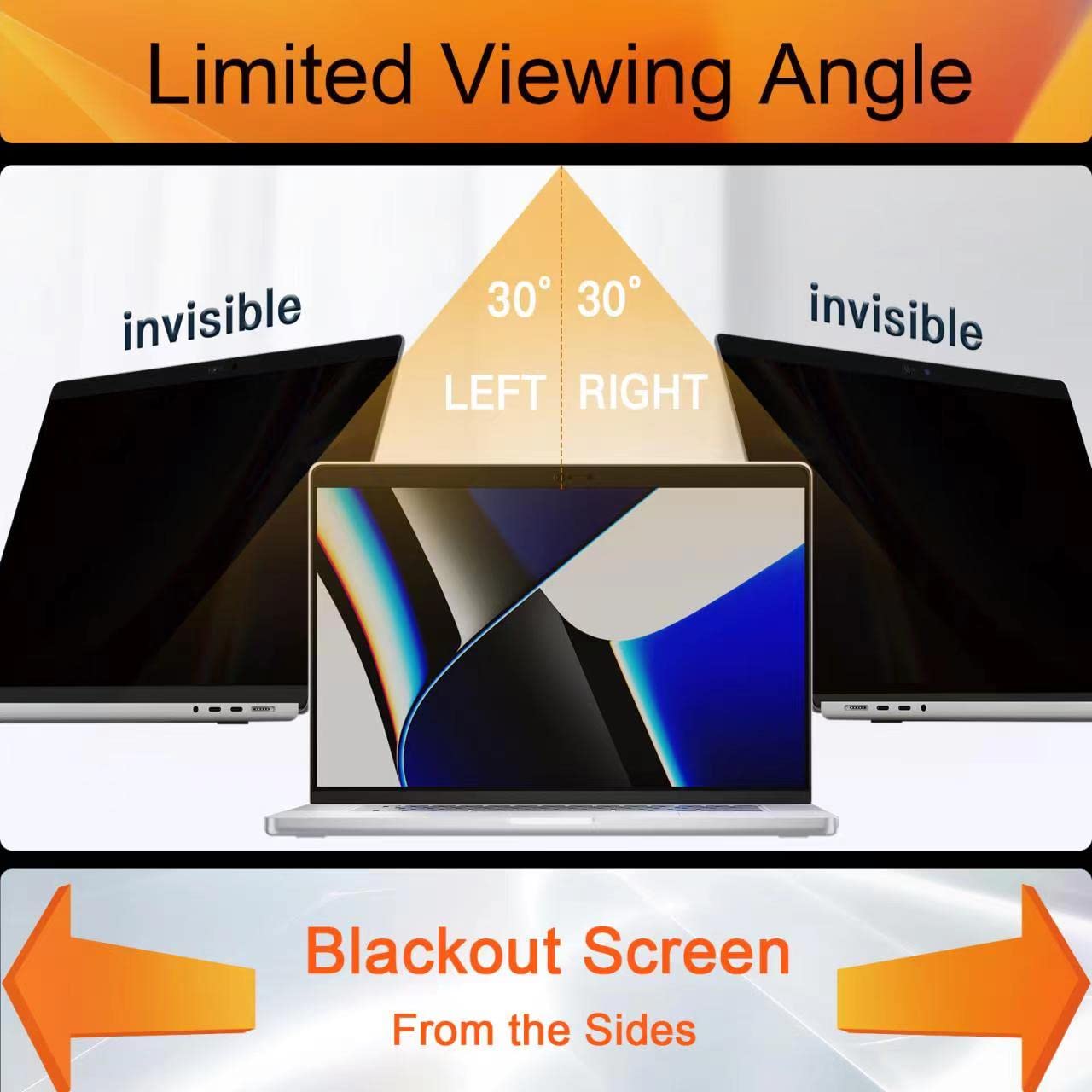 Mamol Privacy Screen Macbook Pro 16 Inch 2019 (A2141), Magnetic Removable Anti Glare Blue Light Filter Privacy Screen Protector