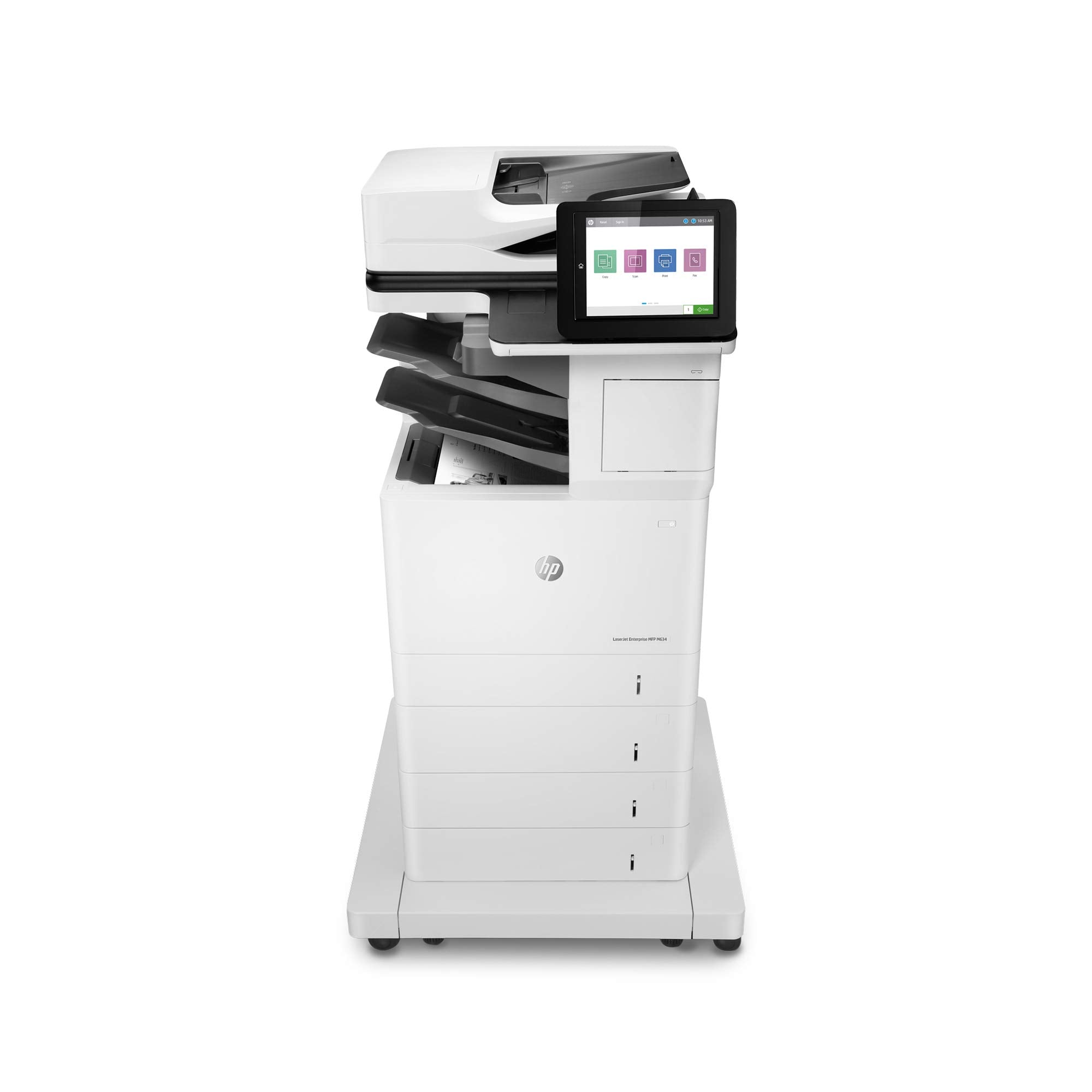 HP LaserJet Enterprise MFP M634z Monochrome All-in-One Printer with Built-in Ethernet, 2-Sided Printing, Extra Paper Trays & 3-b