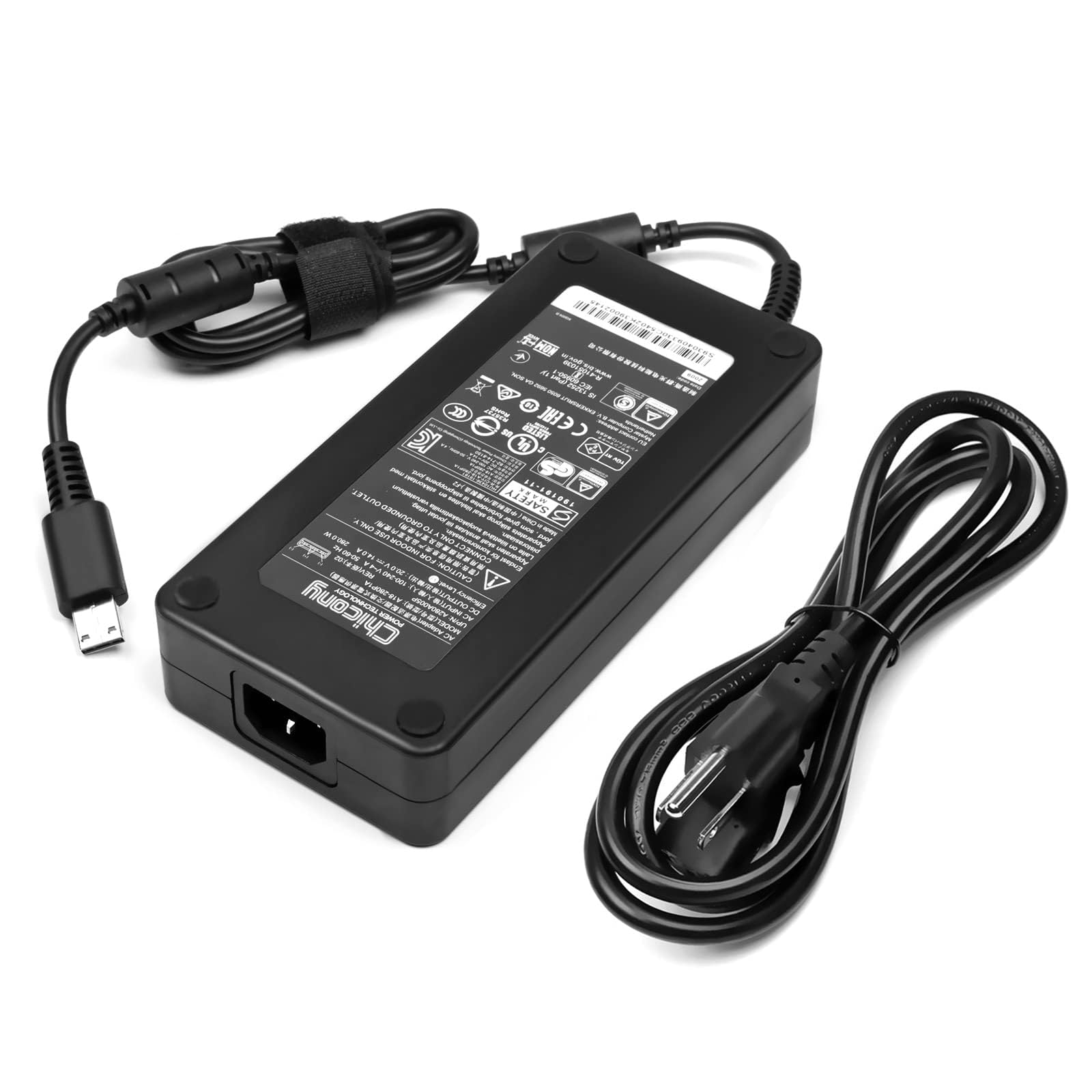 Juyoon 280W Usb Tip Charger For Msi Gs77 Ge66 Ge76 Raider Gp76 Gp66 Leopard Adp 280Bb B A18 280P1A Clevo X170Sm G X170Km G Oem Msi 280W Laptop Charger Adp 280Eb D Slim Design