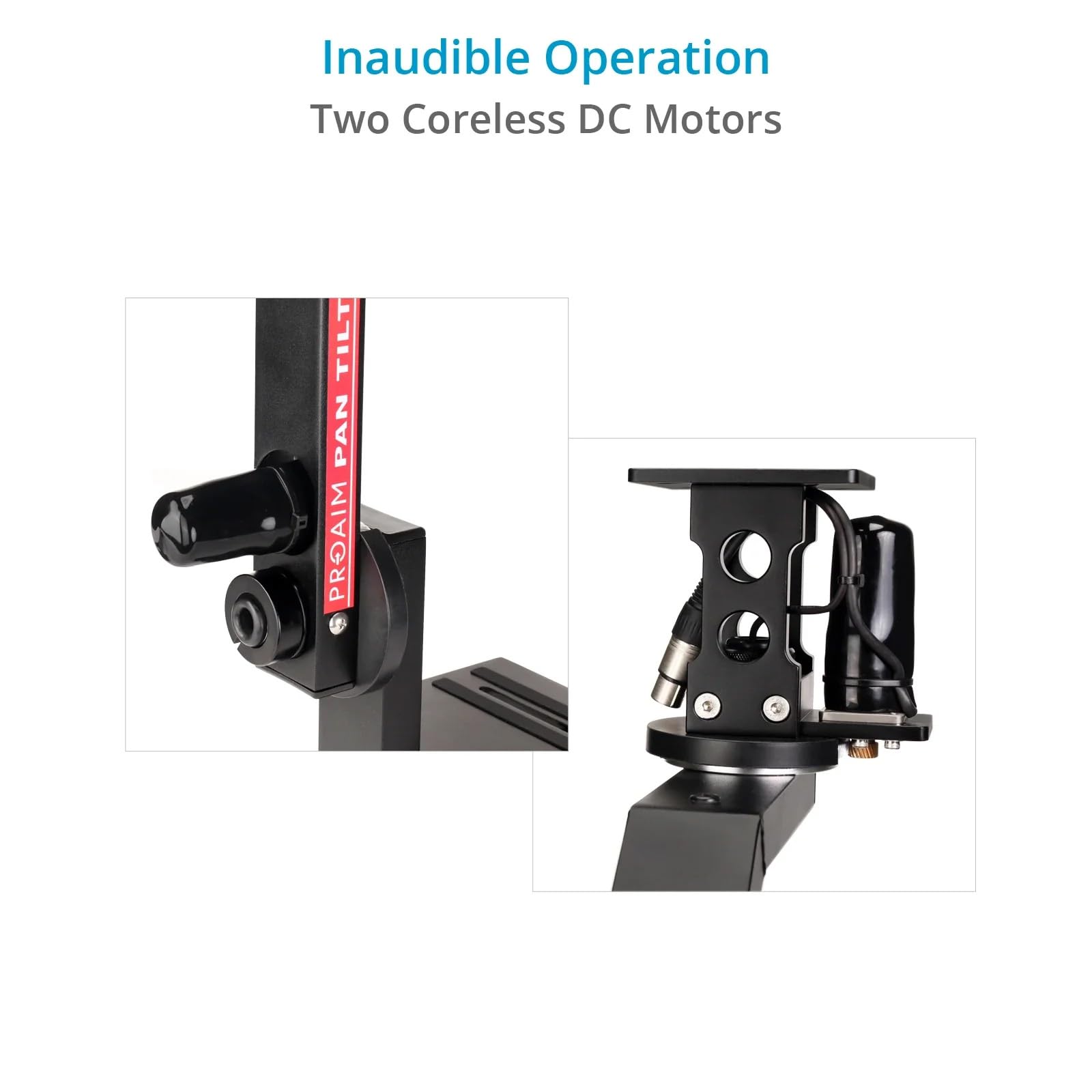 Proaim Senior Motorized 2-Axis Pan Tilt Head W 12V Joystick Control For Camera Jib Crane. 360 Pan/Tilt Move, Remote-Precise Cont