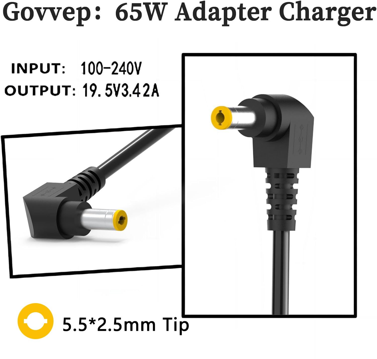 65W Ac Adapter Laptop Charger Replacement For Toshiba Satellite C55 L510 C655 C850 L755 C855D Nb15T P55 P55W Cl15T S55;Toshiba P