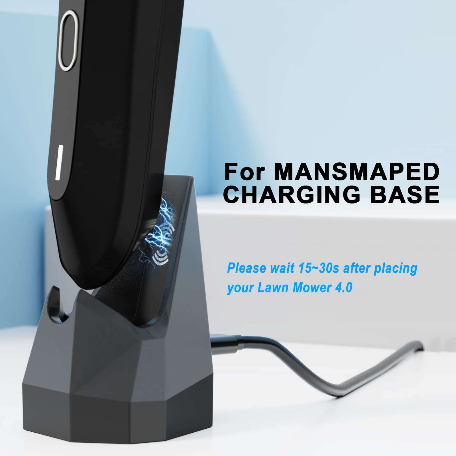 Replacement Manscaped 4.0 Charging Dock With Ac Adapter, Manscaped Wireless Charging Dock, Fit For Manscaped The Lawn Mower 4.0