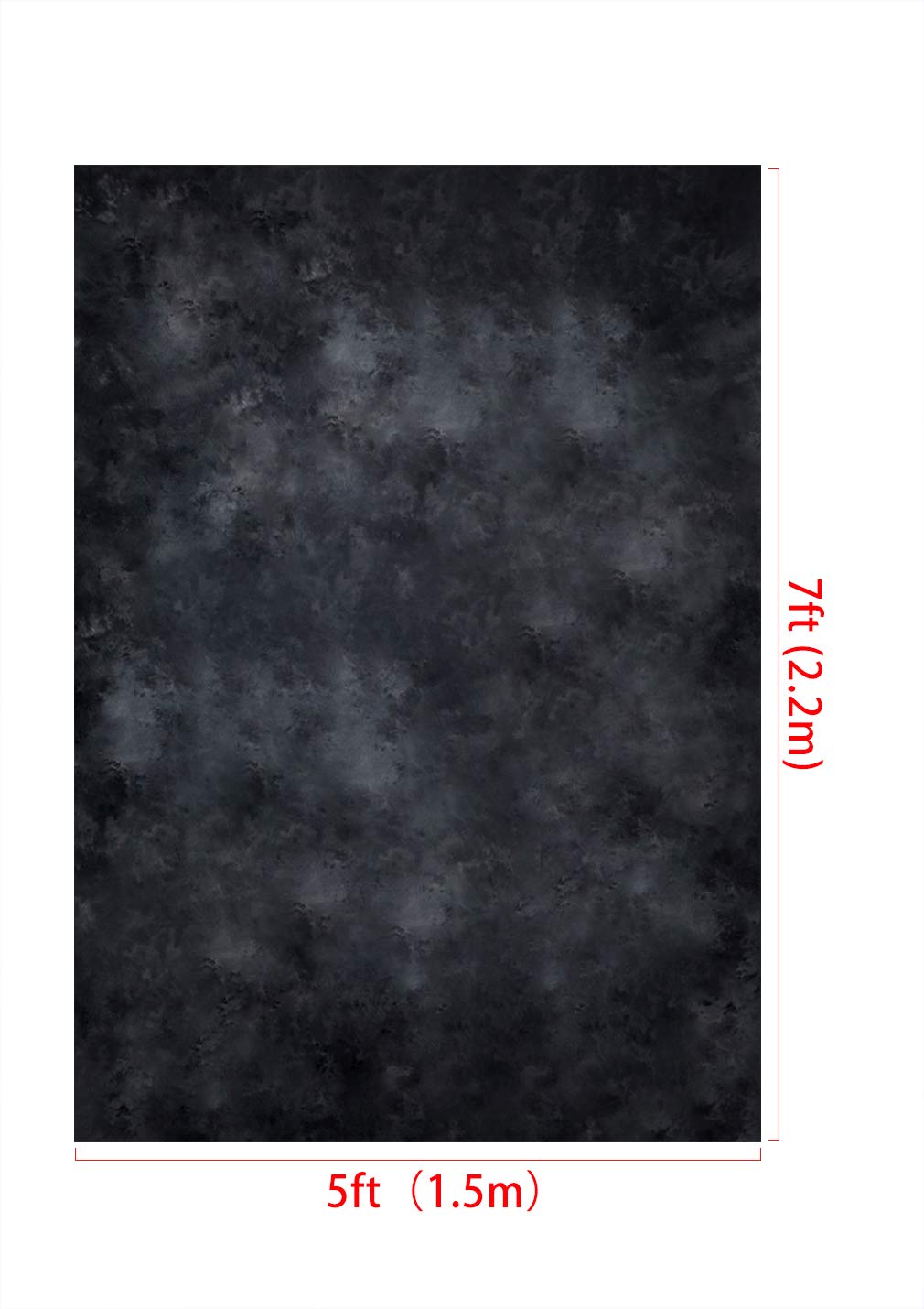 Kate 5X7Ft/1.5M(W) X2.2M(H) Black Photo Backdrop Dark Textured Backgrounds Portrait Photography Studio Prop