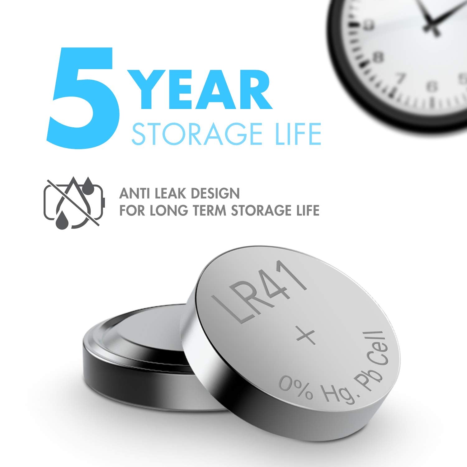 Tenergy 1.5 Volt Battery Button Cell Lr41, Ag3 Batteries Equivalent, Ideal For Thermometers, Watches, Laser Pointers, Small Toys