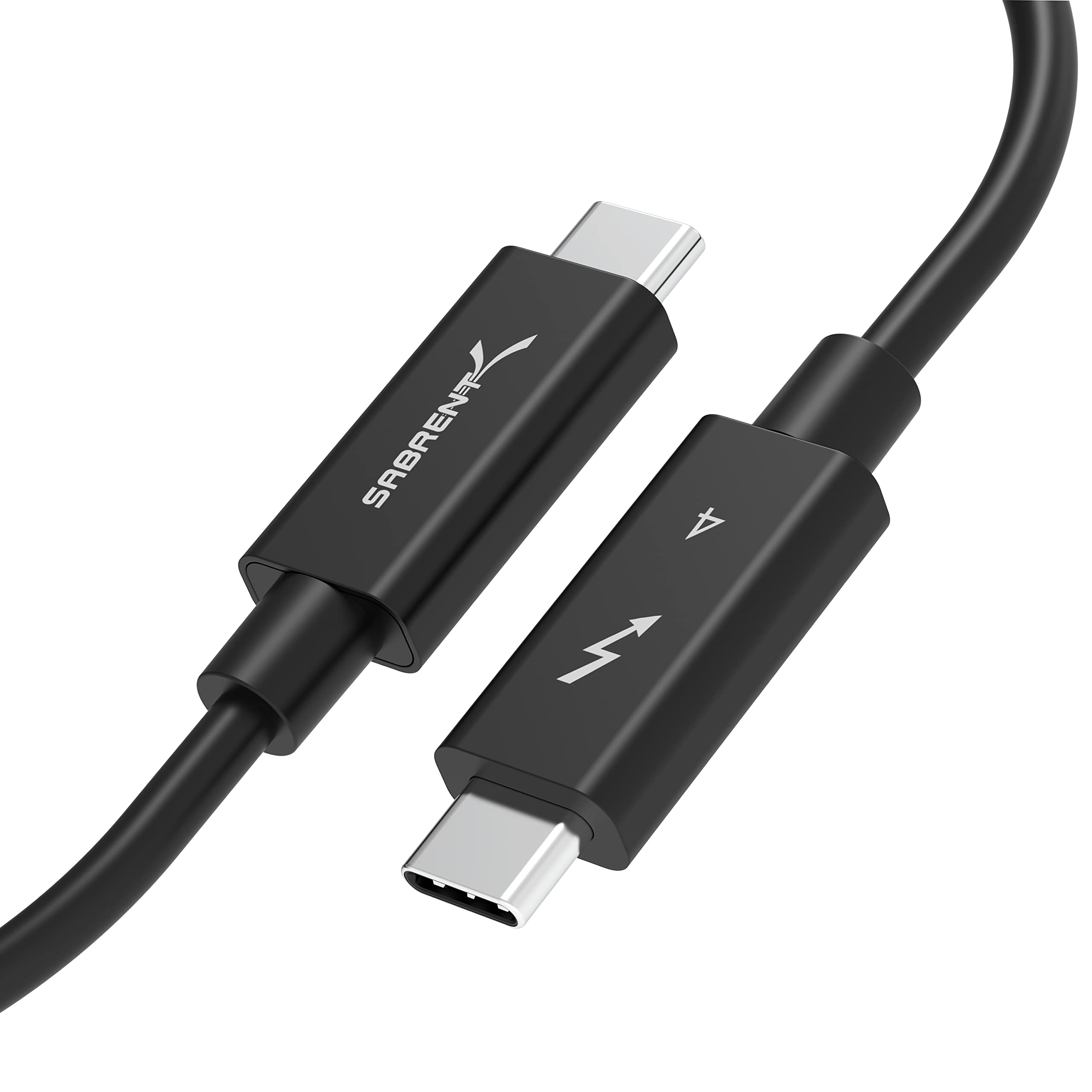SABRENT Certified Thunderbolt 4 Cable, 2M (6.5ft) - 100W Power Delivery, 8K DisplayPort 1.4, 40Gbps Data Transfer, USB 4/3 Compa