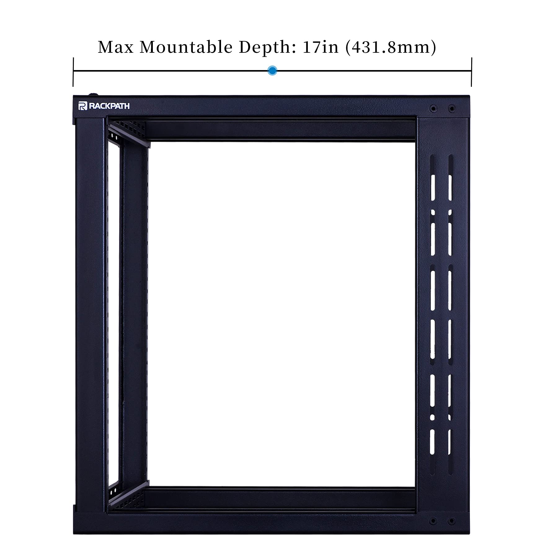 Rackpath 9U Wall Mount Rack Open Frame 19In Server Equipment Rack Heavy Duty   17In Depth