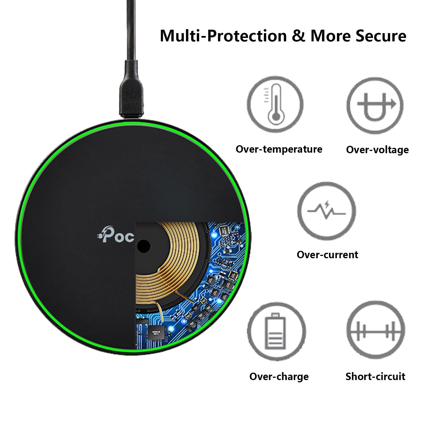 Wireless Charger For Samsung Galaxy S24 Ultra S24+ S23 S23+ S22 S22+ S21 Fe S21+ S20 5G S20+ S10 S9 S8 Note 20 10 9 8, Iphone 15