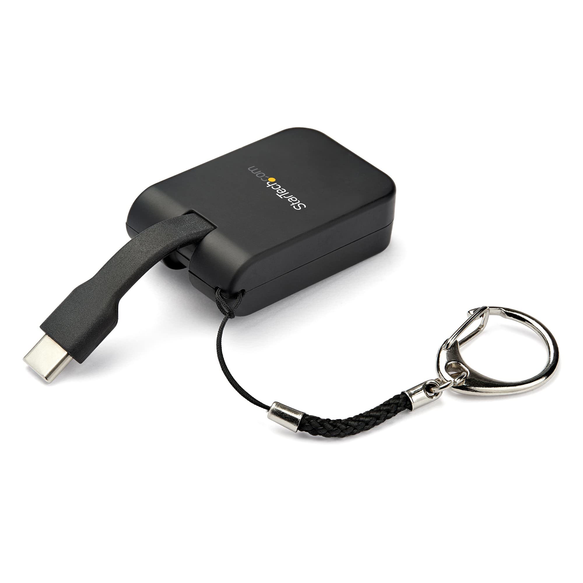 Startech.Com Compact Usb C To Vga Adapter   1080P Usb Type C To Vga Video Display Converter With Keychain Ring   Active Usb C Dp